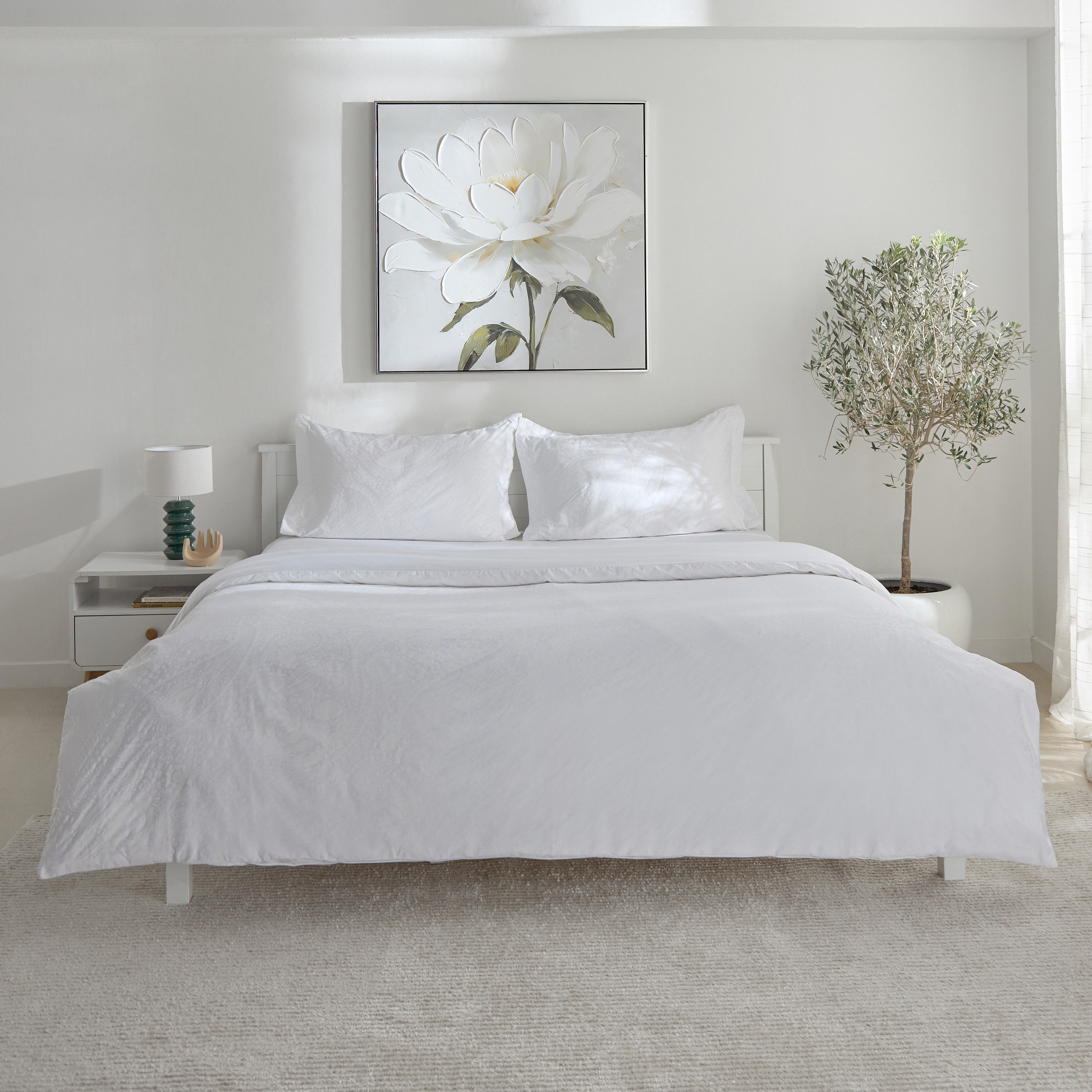 Opulent Luxe 400 Thread Count 3-Piece Cotton Jacquard Khadi Queen King Duvet Cover Set - 220x220 cm-hbxhomeware-hbxbedroom-image-3