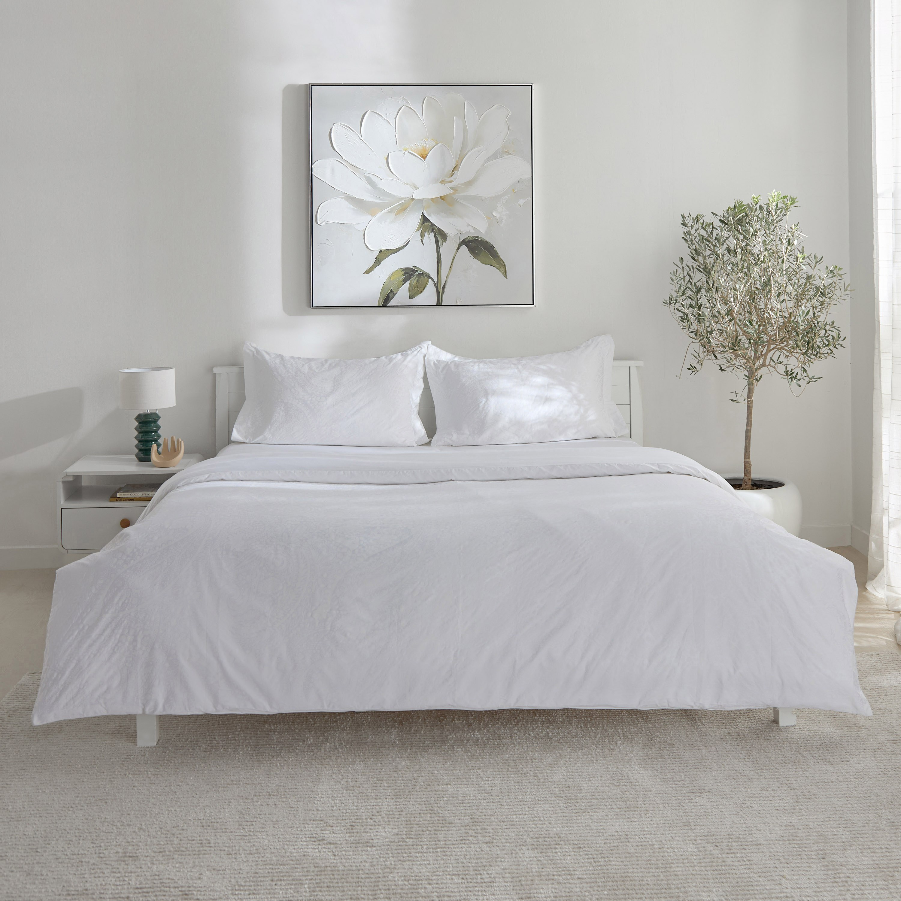 Opulent Luxe 400 Thread Count 3-Piece Cotton Jacquard Khadi Super King Duvet Cover Set - 220x240 cm-hbxhomeware-hbxbedroom-image-3