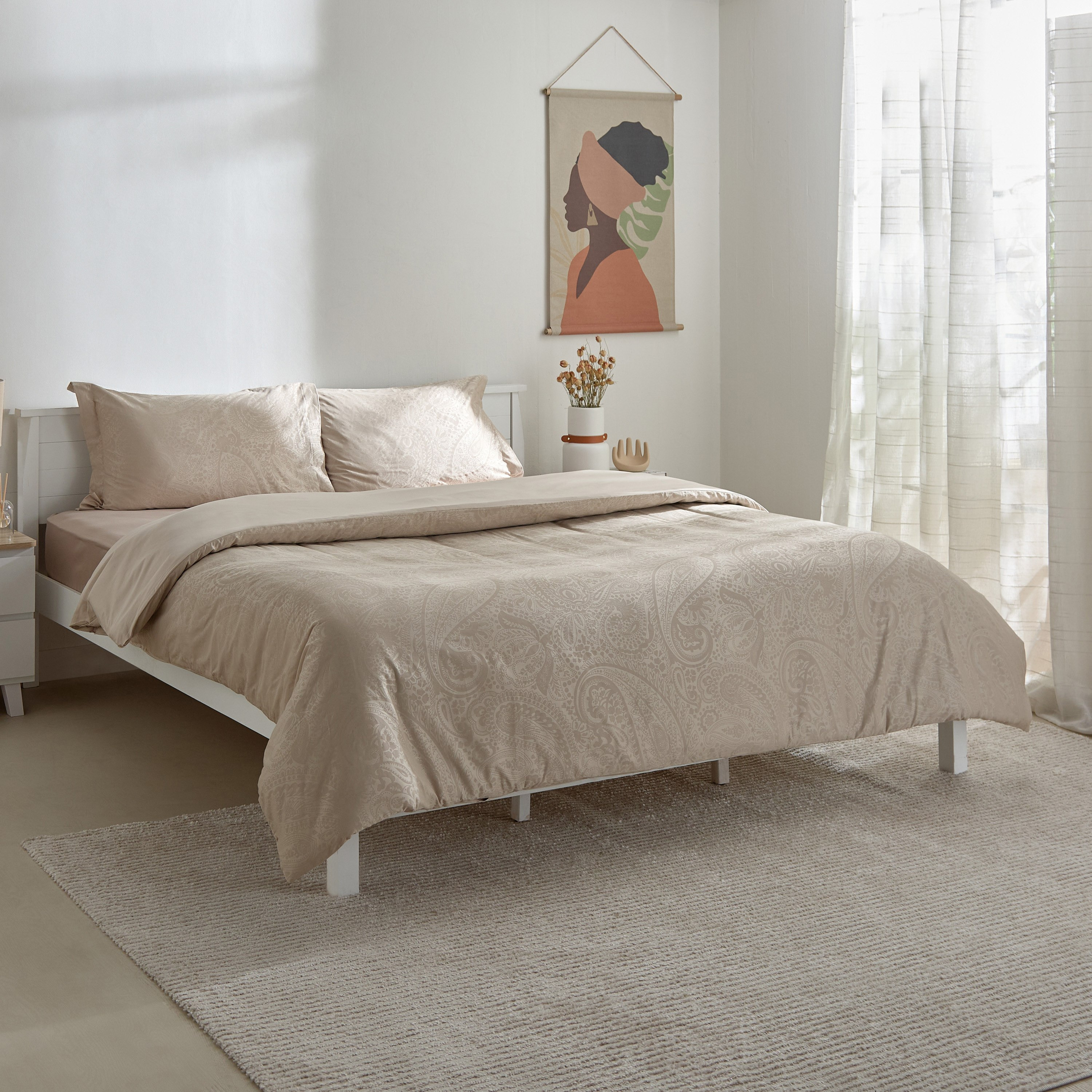 Opulent Luxe 400 Thread Count 3-Piece Jacquard Khadi Print Queen King Duvet Cover Set - 220x220 cm-hbxhomeware-hbxbedroom-image-2