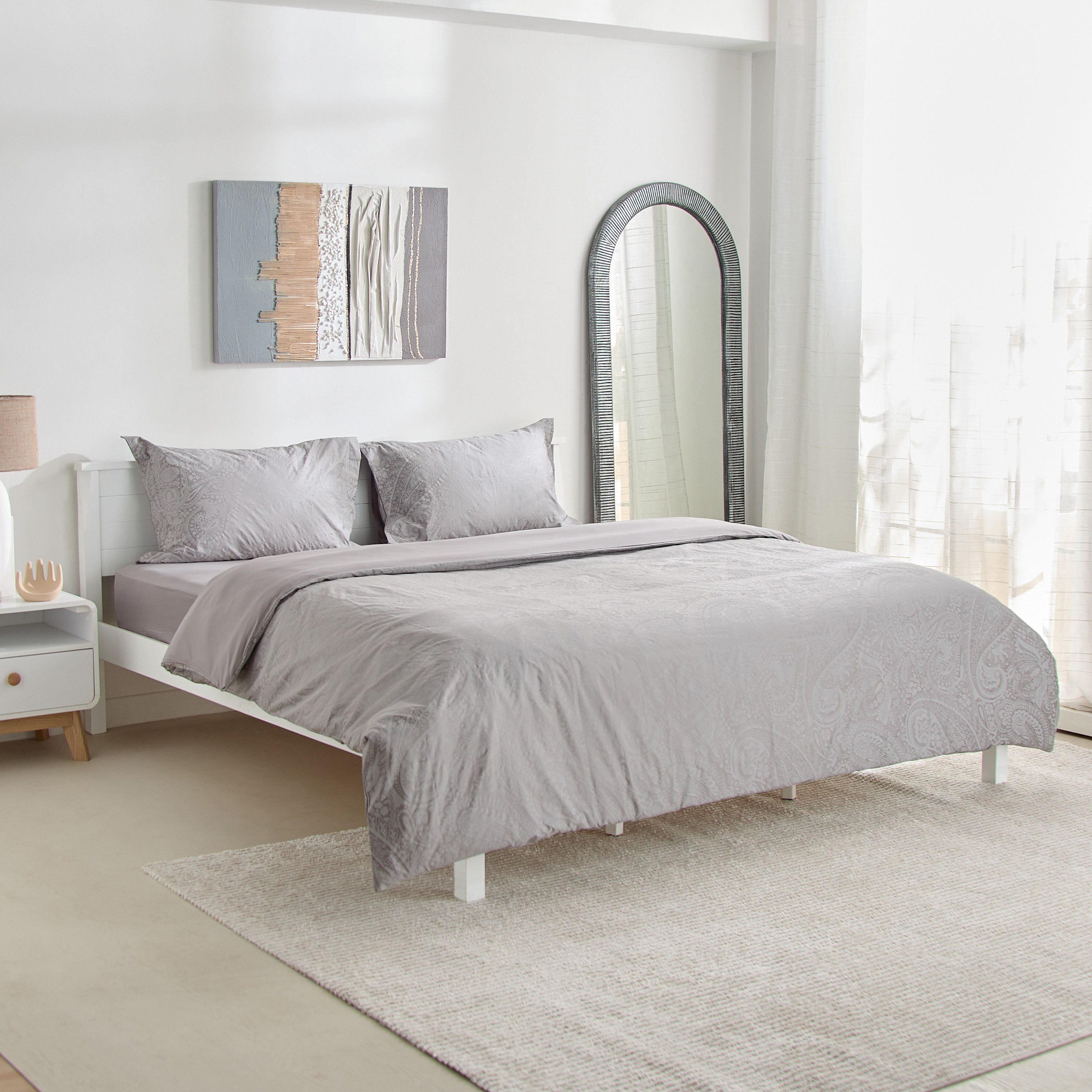 Opulent Luxe 400 Thread Count 3-Piece Cotton Jacquard Khadi Super King Duvet Cover Set - 220x240 cm-hbxhomeware-hbxbedroom-image-2