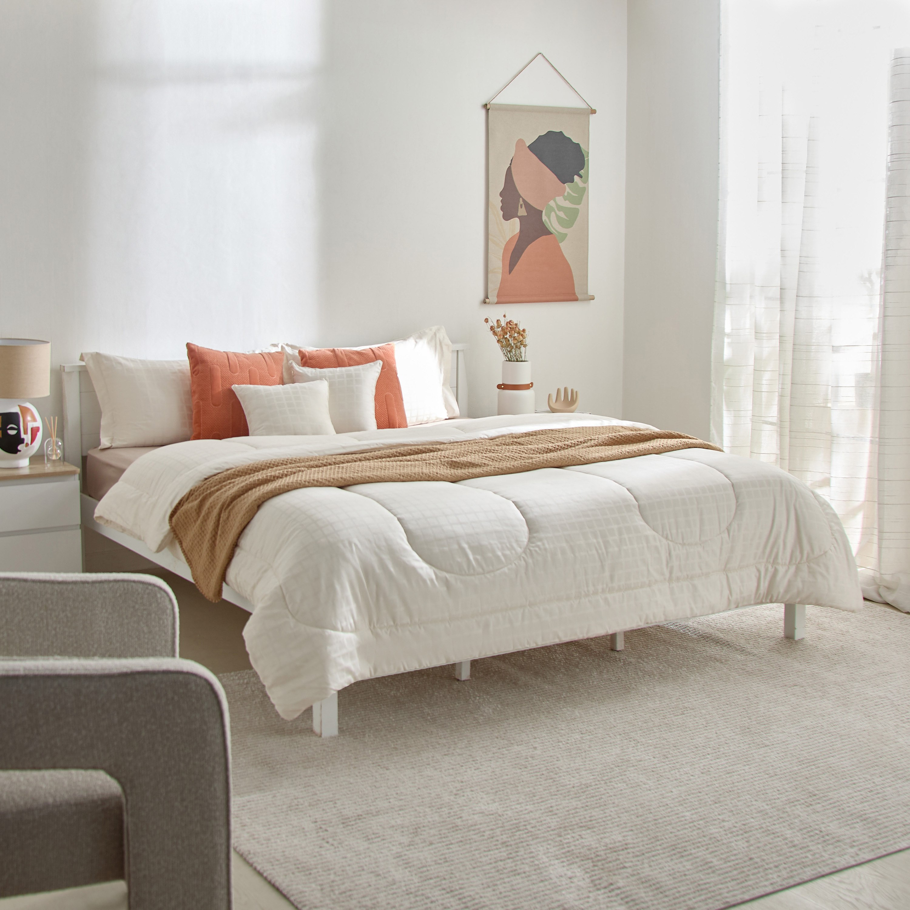 طقم لحاف كينج قطن 5 قطع دوبي سادة من أوبولينت لوكس - 220x240 سم-hbxhomeware-hbxbedroom-image-11