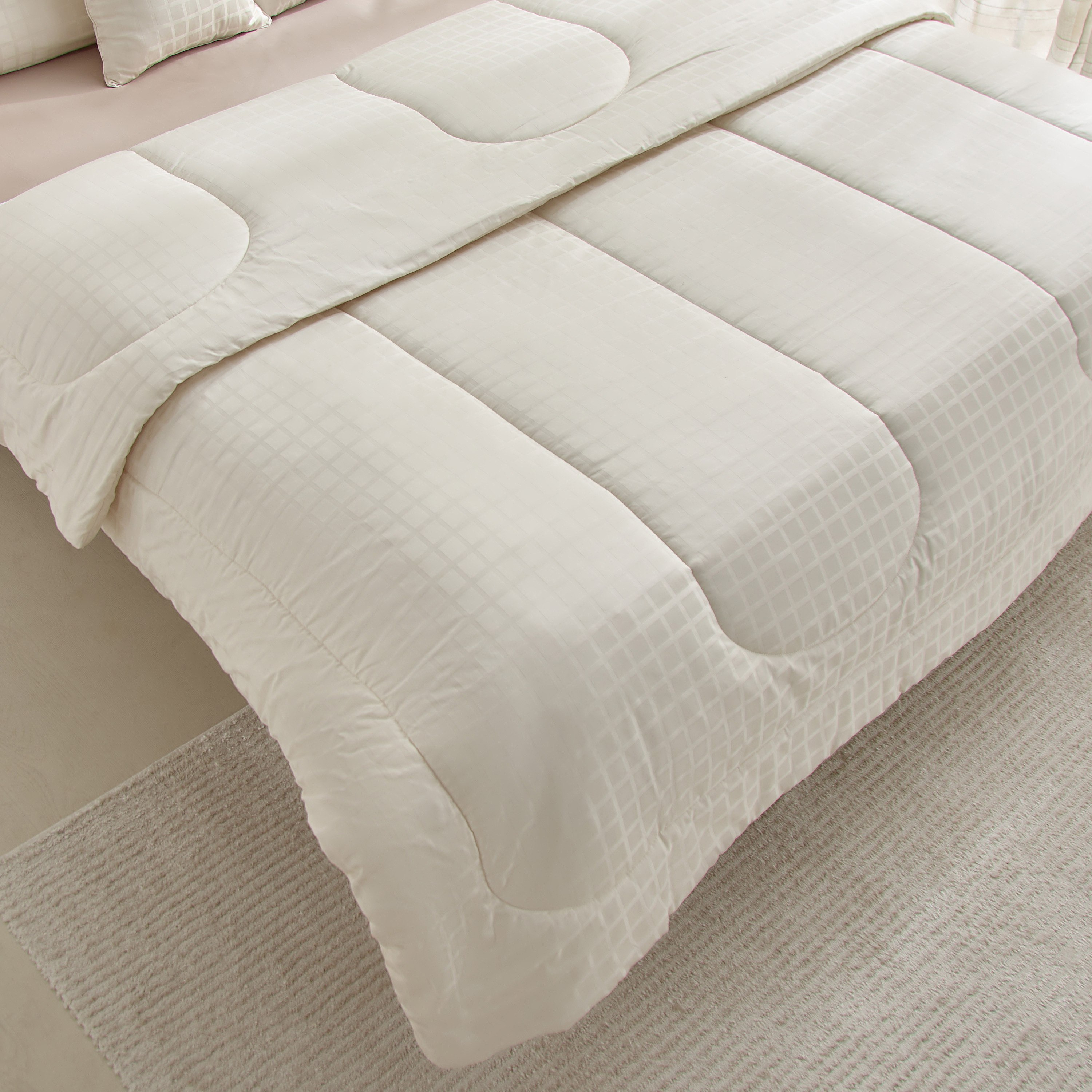طقم لحاف كينج قطن 5 قطع دوبي سادة من أوبولينت لوكس - 220x240 سم-hbxhomeware-hbxbedroom-image-5