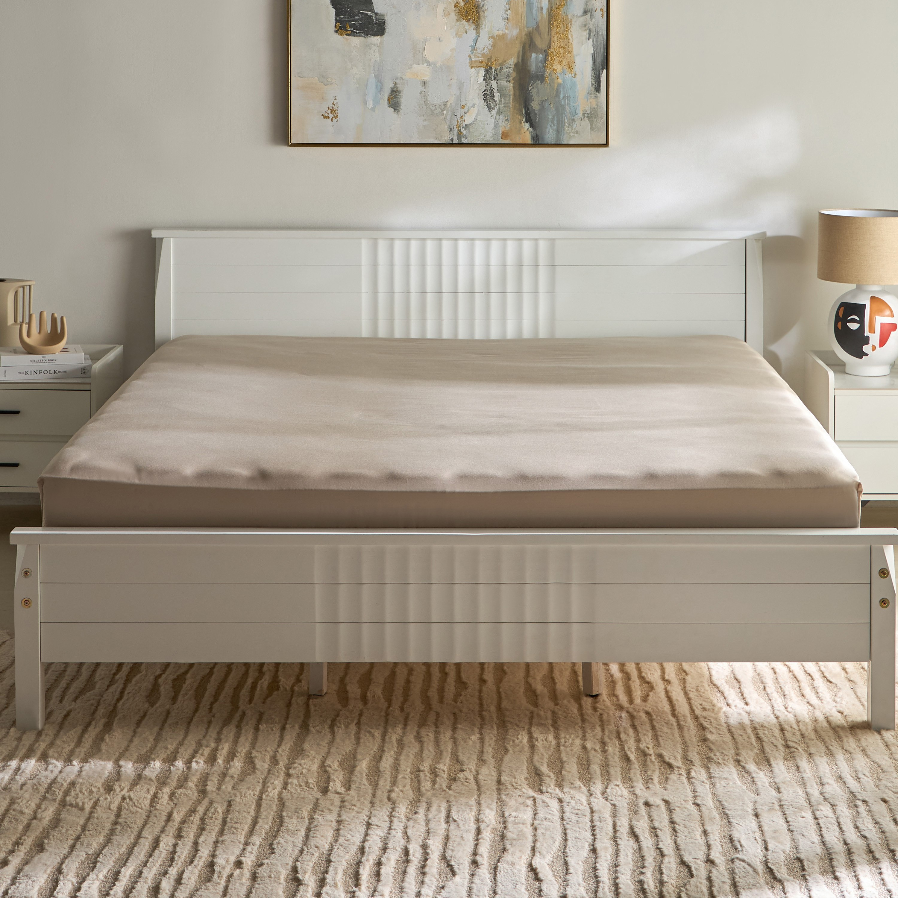 شرشف مطاطي كوين سادة من القطن عدد خيوط 400 من أوبولينت لوكس - 150x200+40 سم-hbxhomeware-hbxbedroom-image-3