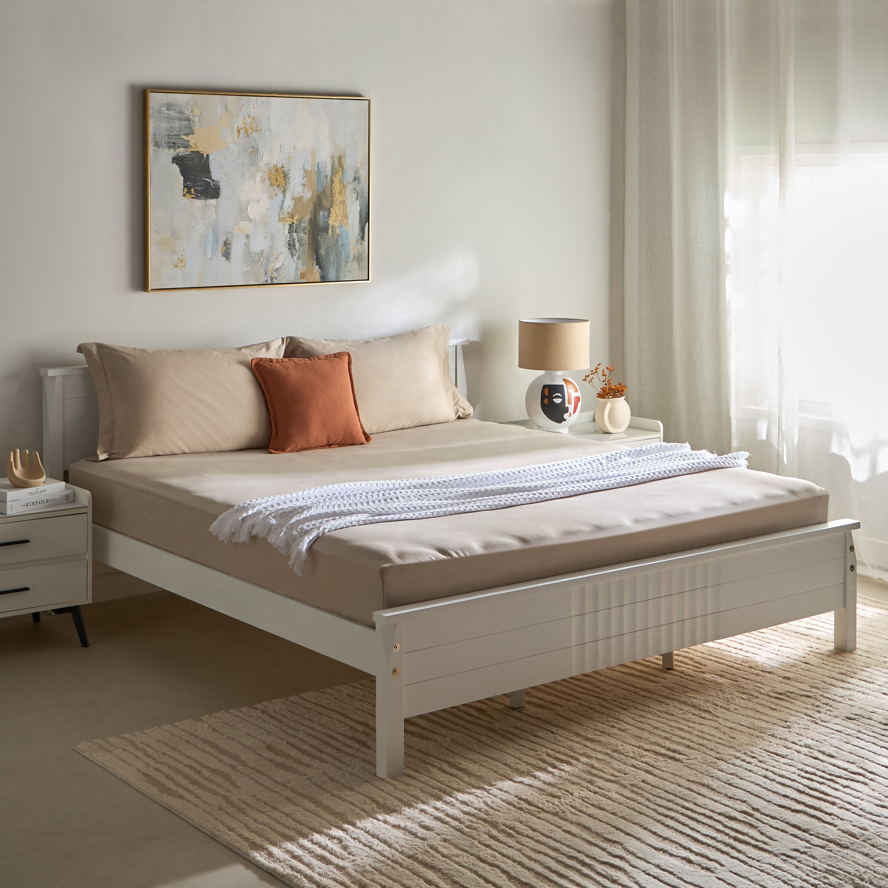 شرشف مطاطي كوين سادة من القطن عدد خيوط 400 من أوبولينت لوكس - 150x200+40 سم-hbxhomeware-hbxbedroom-image-7