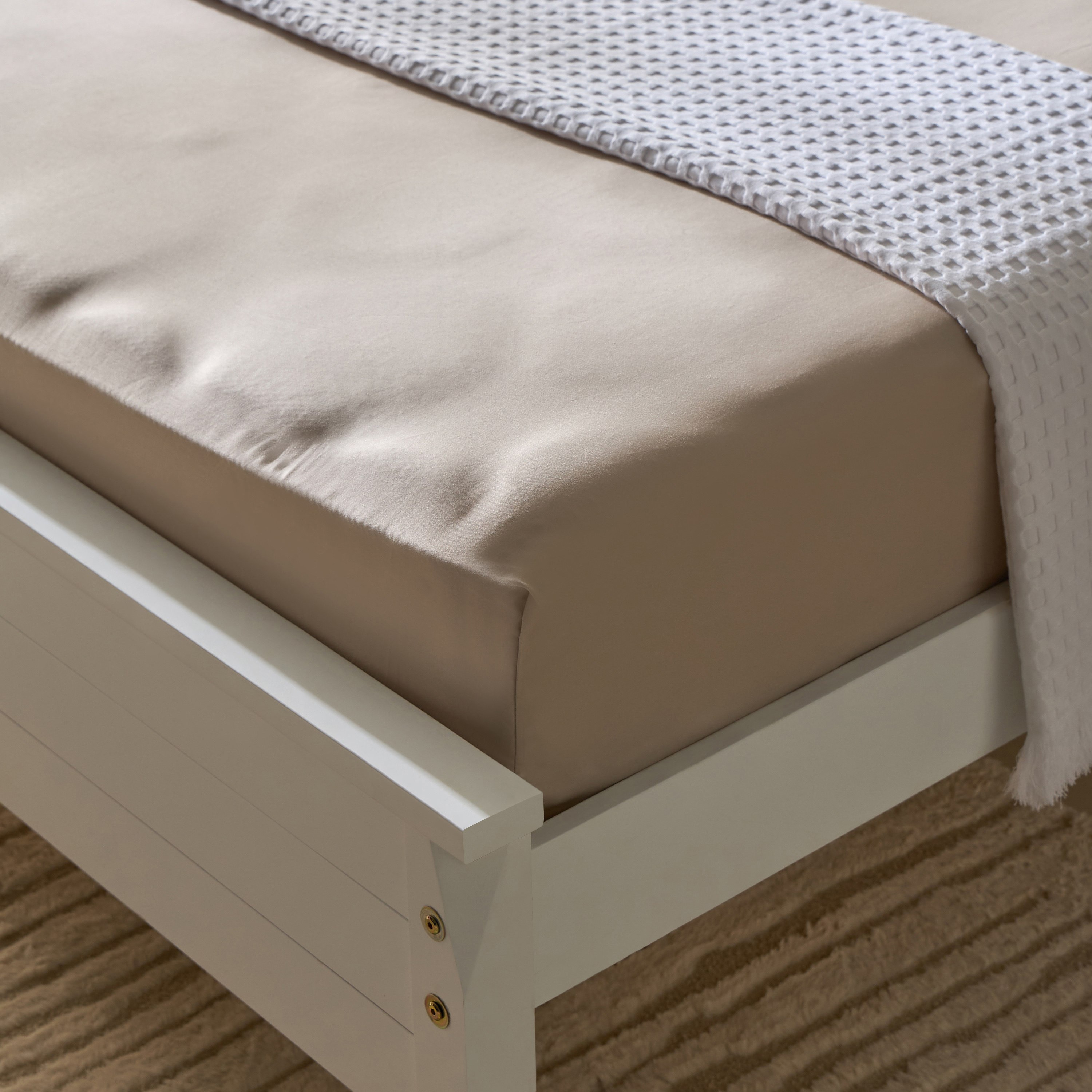 Opulent Luxe 400TC Cotton Solid Olympic Queen Fitted Sheet - 160x200+40 cm-hbxhomeware-hbxbedroom-image-1