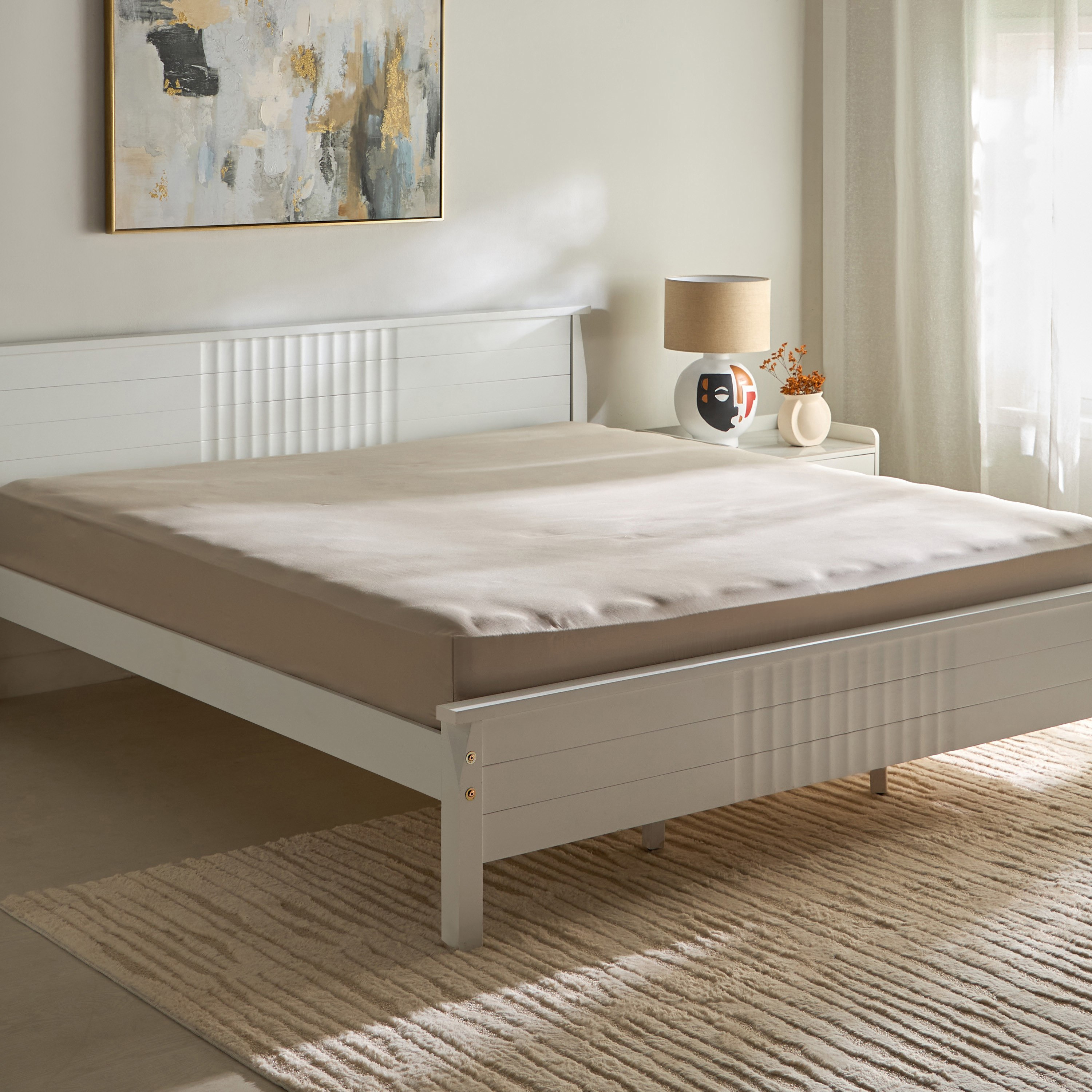 Opulent Luxe 400TC Cotton Solid Olympic Queen Fitted Sheet - 160x200+40 cm-hbxhomeware-hbxbedroom-image-2