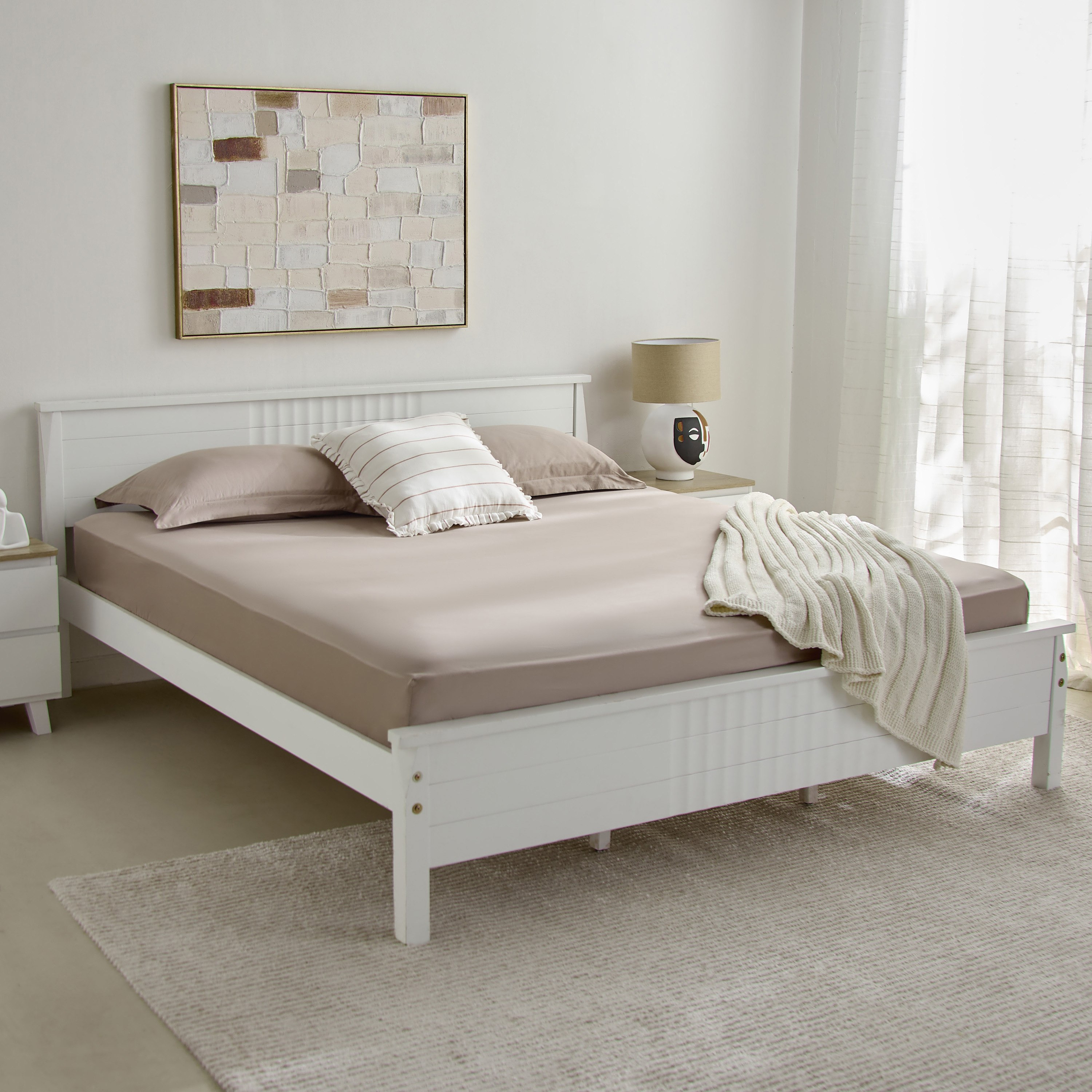 شرشف مطاطي كوين قطن سادة من أوبولينت لوكس - 150x200+40 سم-hbxhomeware-hbxbedroom-image-7