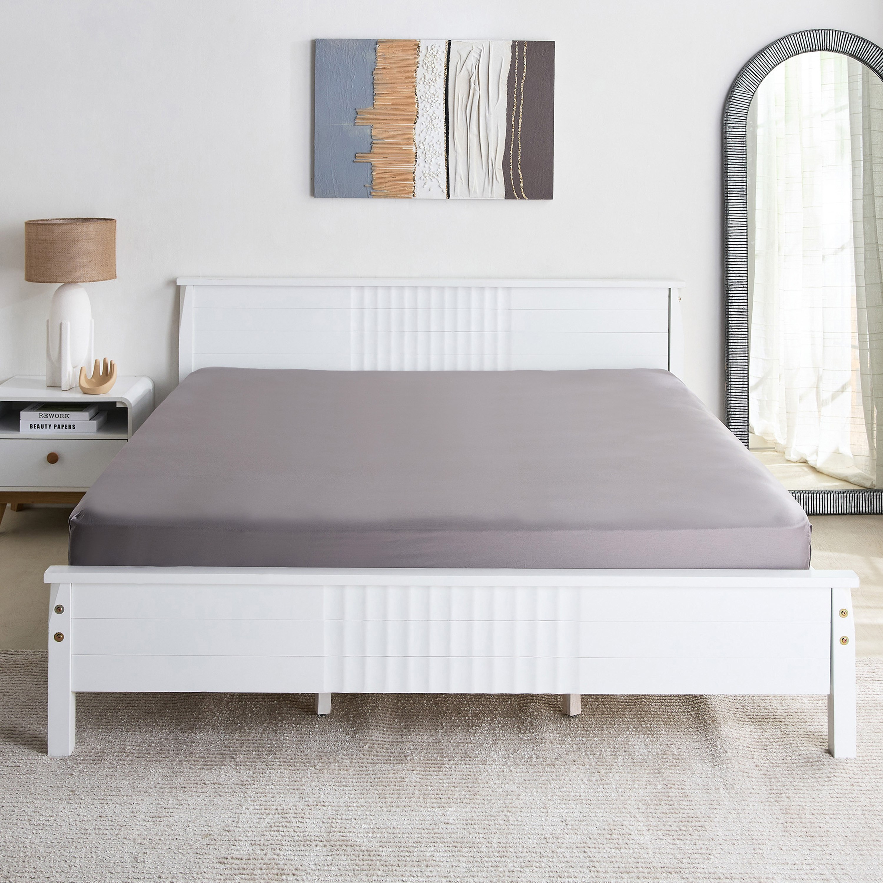 Opulent Luxe Solid Cotton Olympic Queen Fitted Sheet - 160x200+40 cm-hbxhomeware-hbxbedroom-image-3