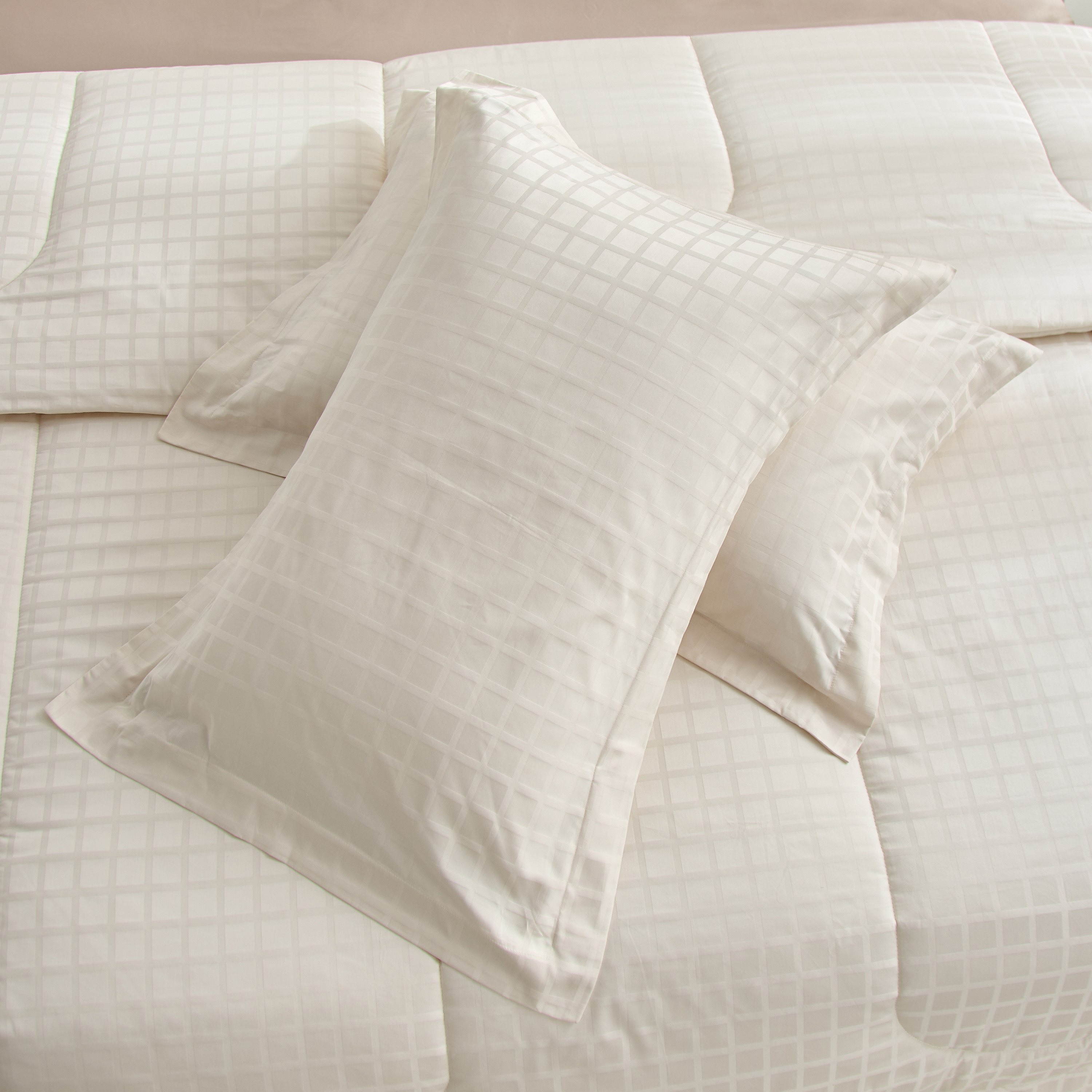 طقم لحاف سوبر كينج قطن 5 قطع دوبي سادة من أوبولينت لوكس - 240x240 سم-hbxhomeware-hbxbedroom-image-9
