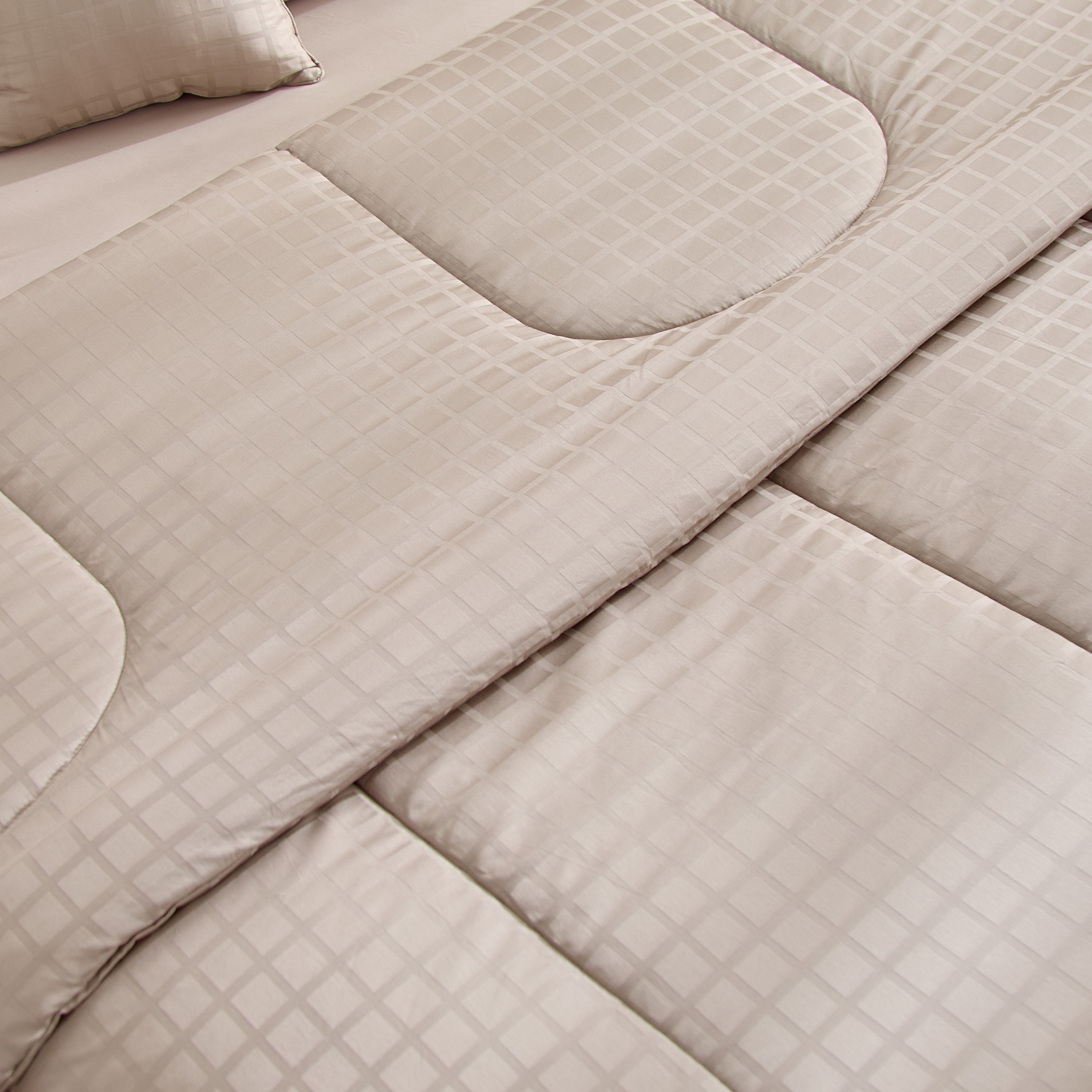 طقم لحاف سوبر كينج سادة  قطن دوبي 5 قطع من أوبولينت لوكس - 240x240 سم-hbxhomeware-hbxbedroom-image-5