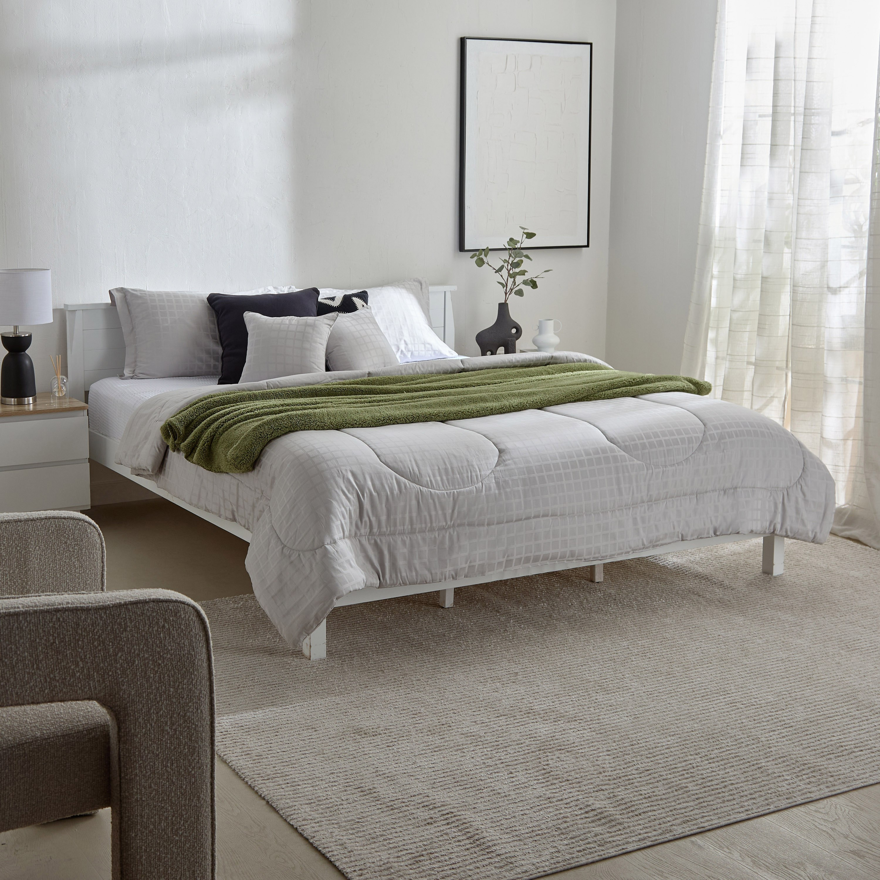طقم لحاف سوبر كينج سادة 5 قطع قطن دوبي من أوبولينت لوكس - 240x240 سم-hbxhomeware-hbxbedroom-image-11