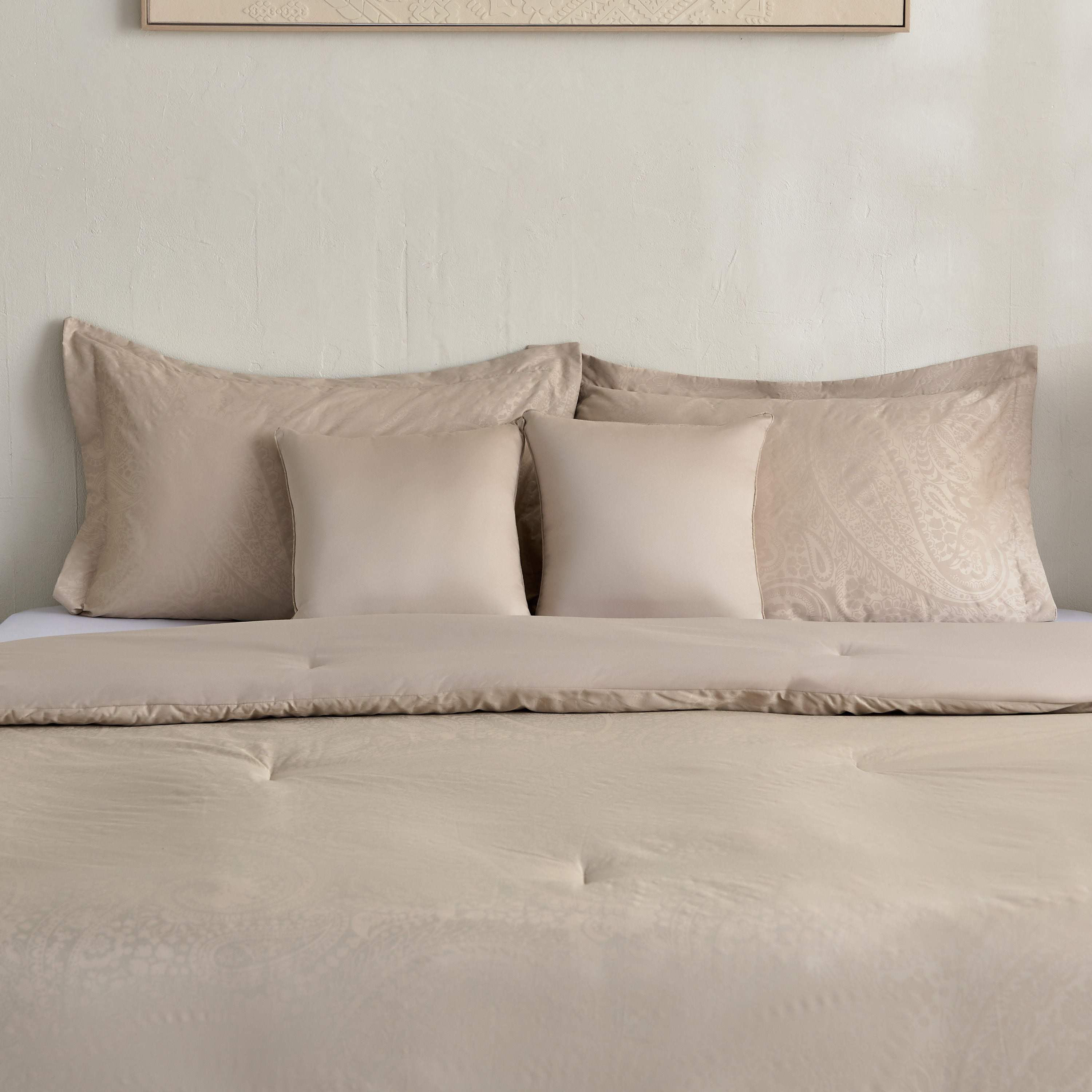 Opulent Luxe 400 Thread Count 5-Piece Jacquard Khadi Print Super King Comforter Set - 240x240 cm-hbxhomeware-hbxbedroom-image-2