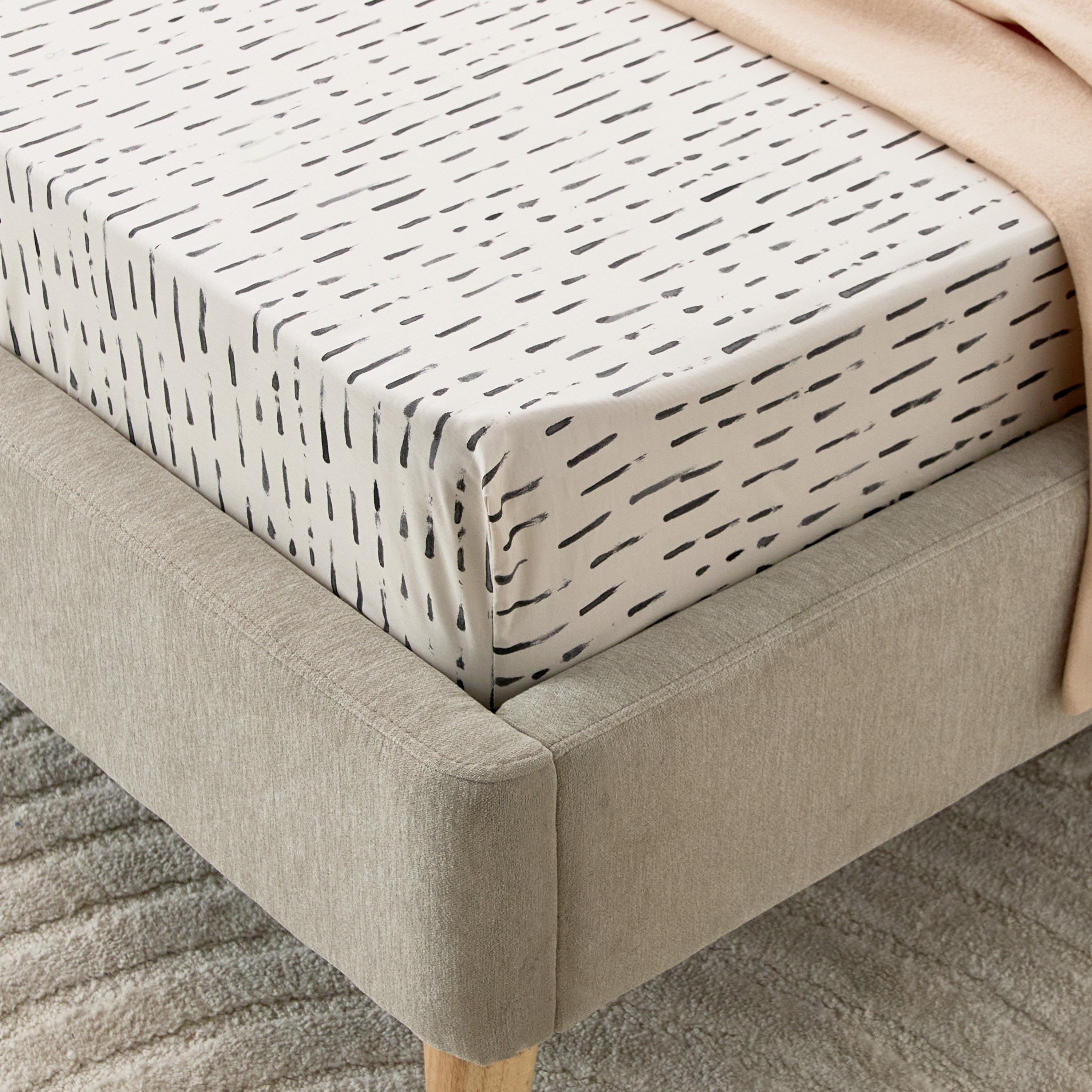 Luxot Monoleaf Printed Cotton Twin Fitted Sheet - 120x200+33 cm-hbxhomeware-hbxbedroom-image-1