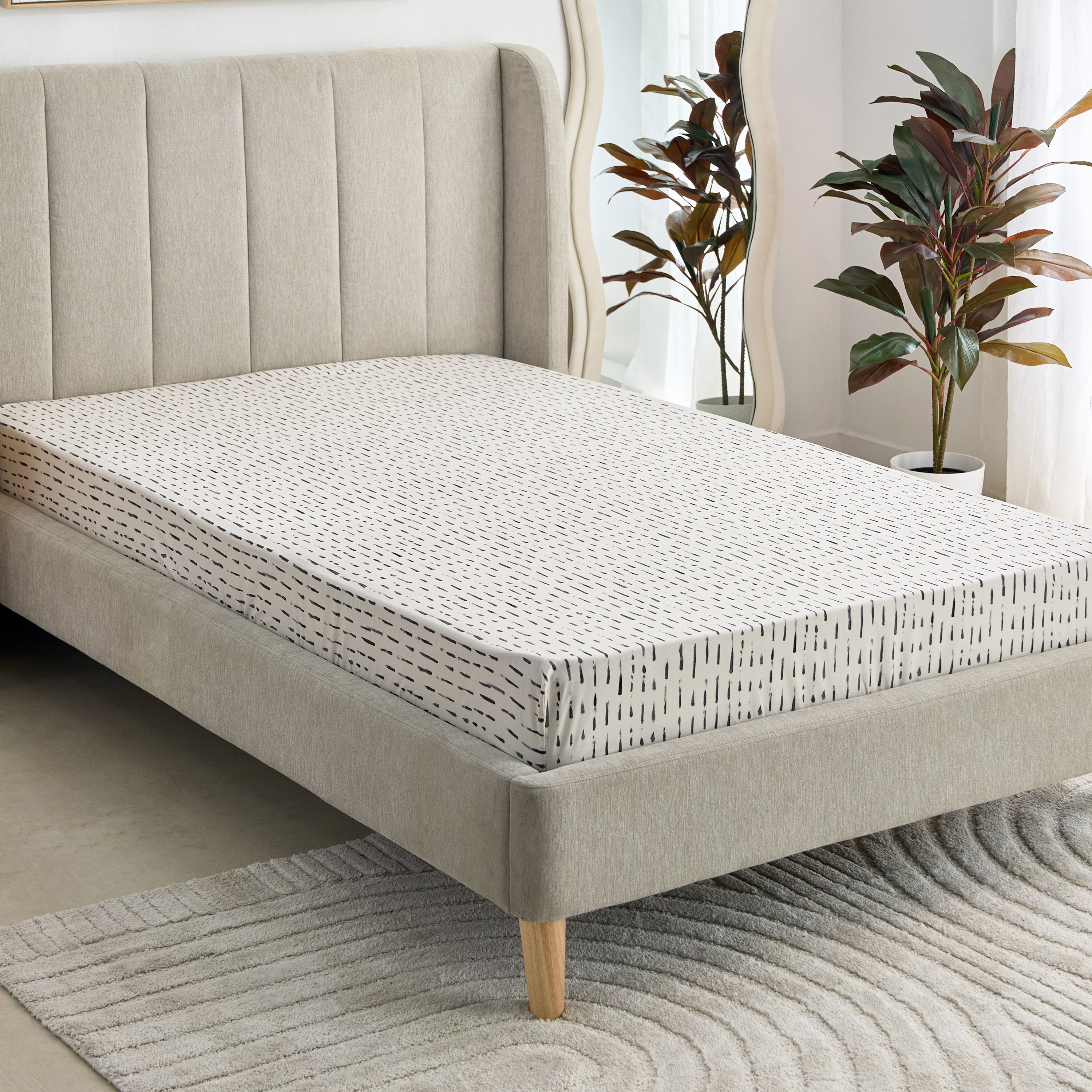 Luxot Monoleaf Printed Cotton Twin Fitted Sheet - 120x200+33 cm-hbxhomeware-hbxbedroom-image-2
