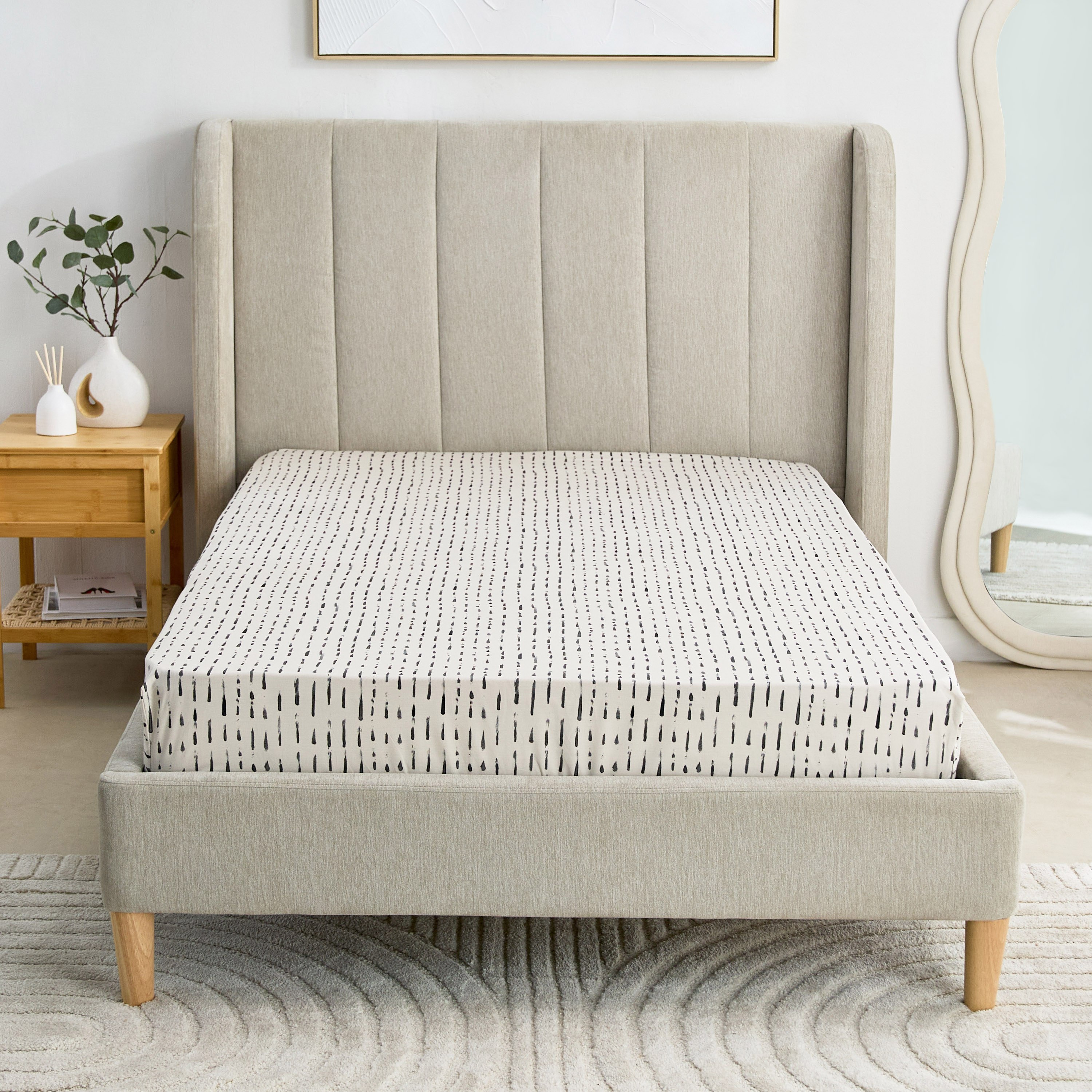 Luxot Monoleaf Printed Cotton Twin Fitted Sheet - 120x200+33 cm-hbxhomeware-hbxbedroom-image-3