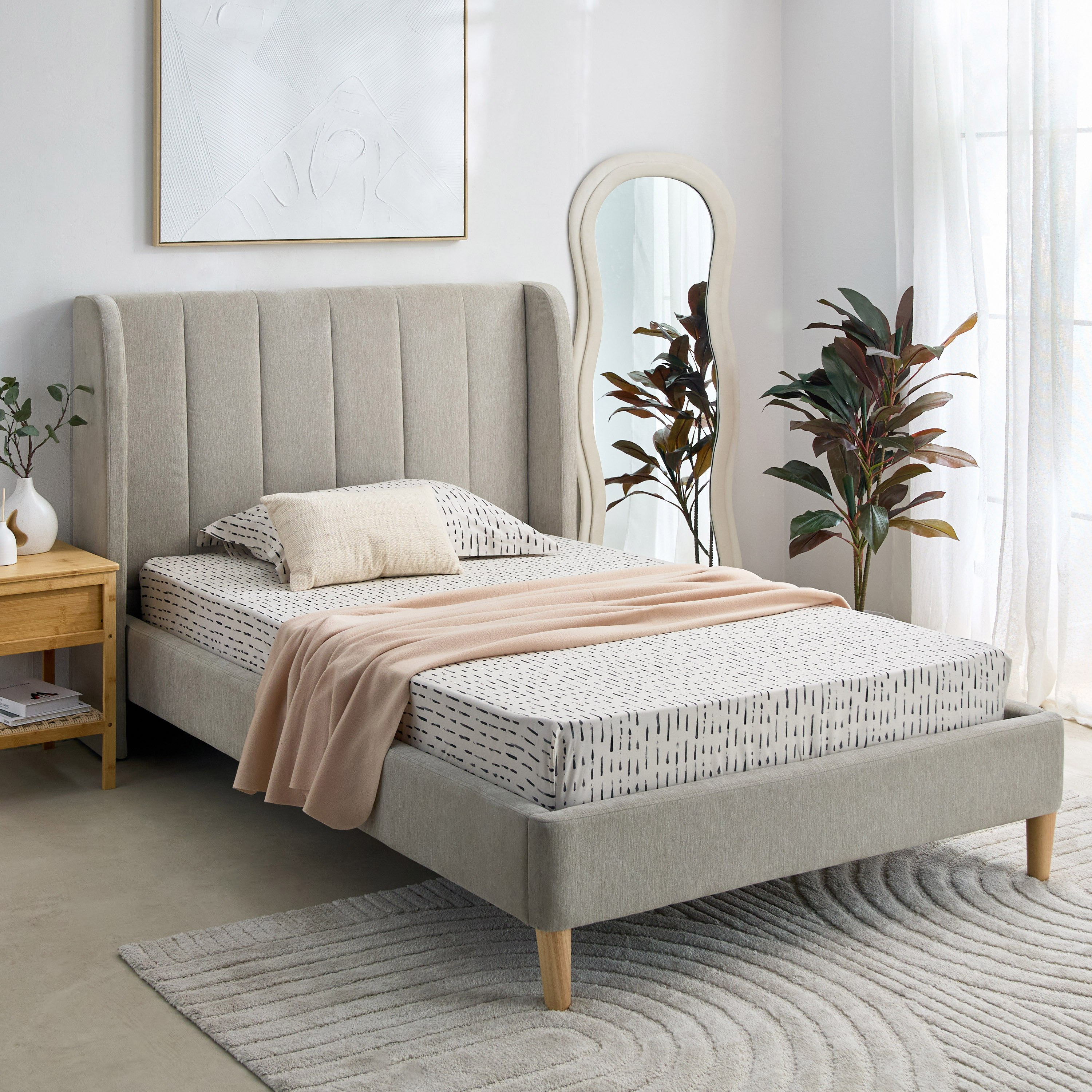 Luxot Monoleaf Printed Cotton Twin Fitted Sheet - 120x200+33 cm-hbxhomeware-hbxbedroom-image-7