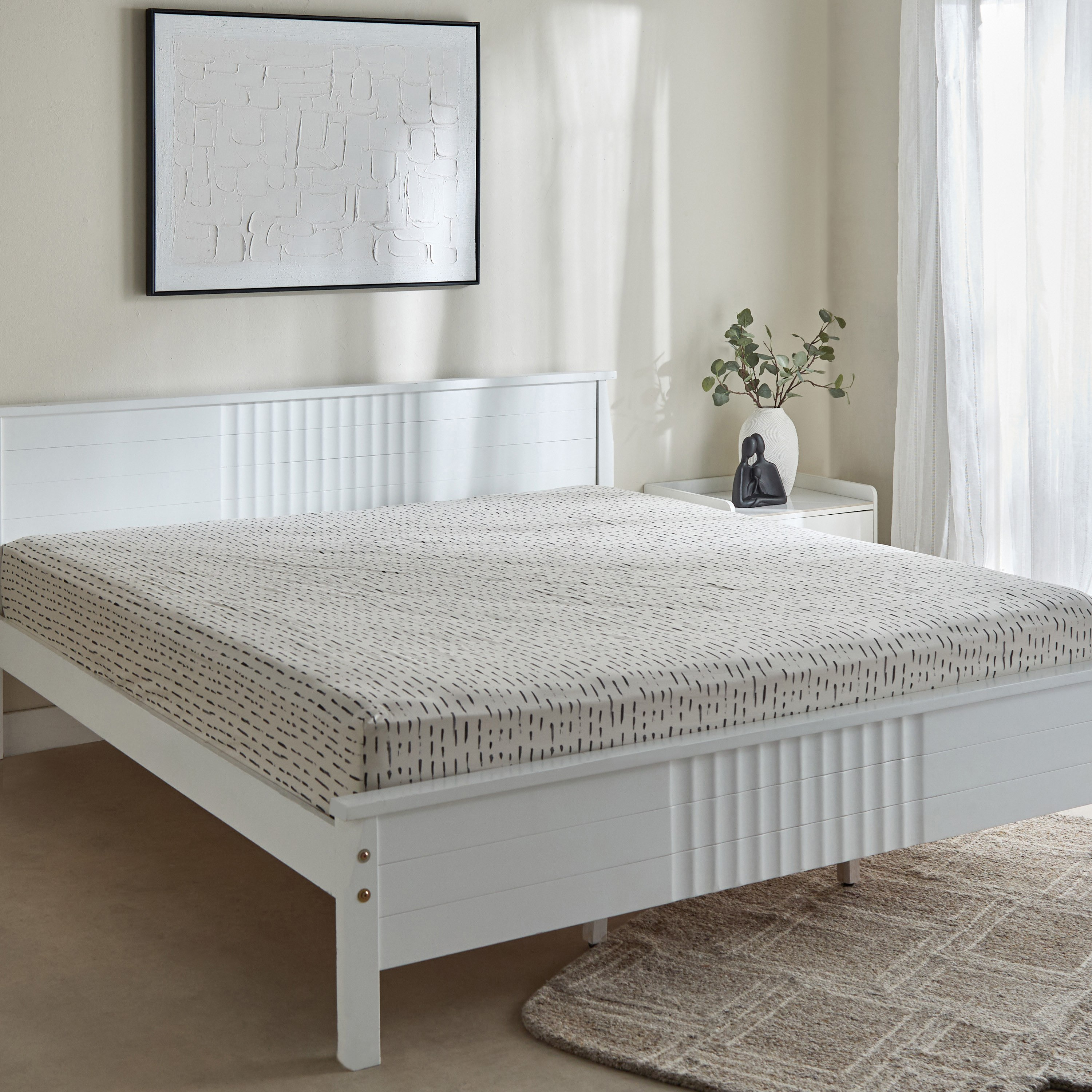 Luxot Monoleaf Printed Cotton King Fitted Sheet - 180x200+33 cm-hbxhomeware-bedding-fittedsheets-image-2