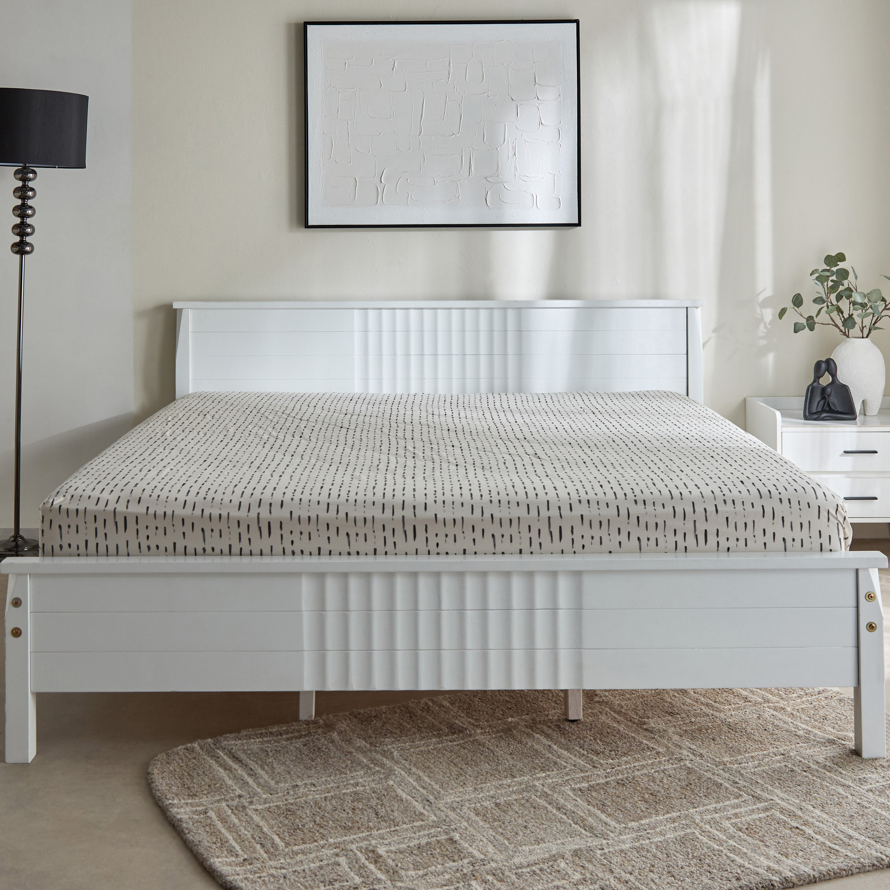 Luxot Monoleaf Printed Cotton King Fitted Sheet - 180x200+33 cm-hbxhomeware-bedding-fittedsheets-image-3