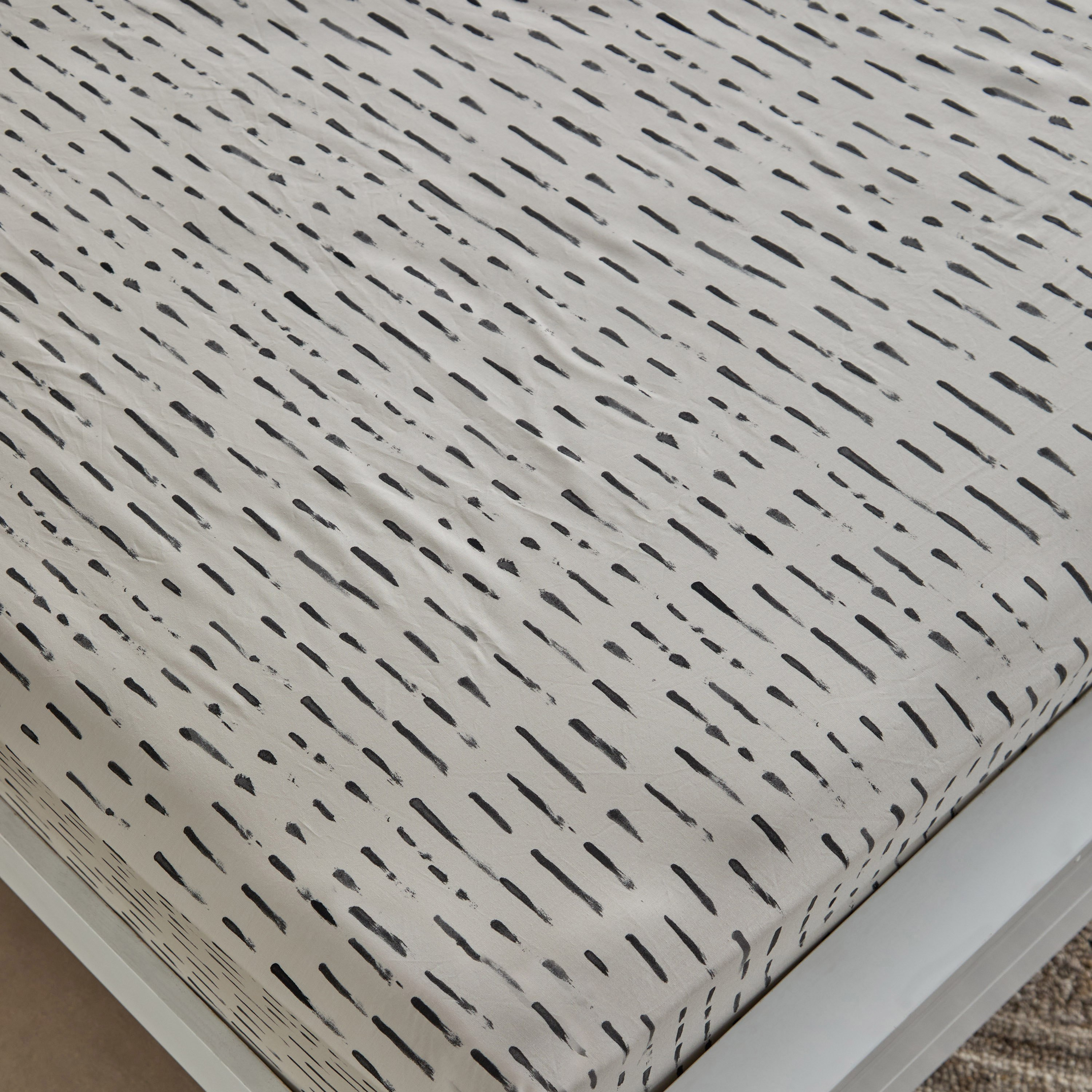 Luxot Monoleaf Printed Cotton King Fitted Sheet - 180x200+33 cm-hbxhomeware-bedding-fittedsheets-image-4
