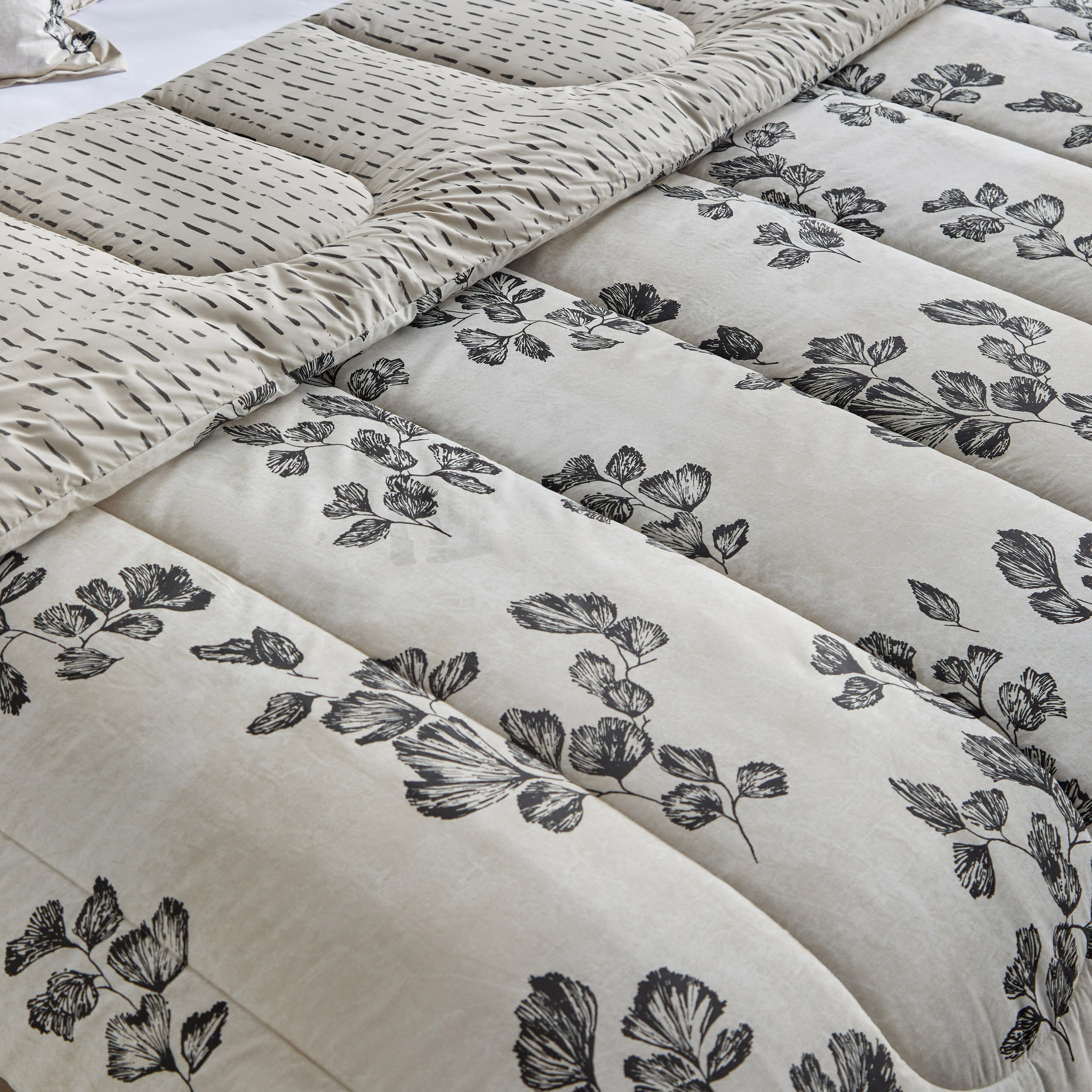 Luxot 3-Piece Monoleaf Printed Cotton Twin Comforter Set - 160x220 cm-hbxhomeware-hbxbedroom-image-4