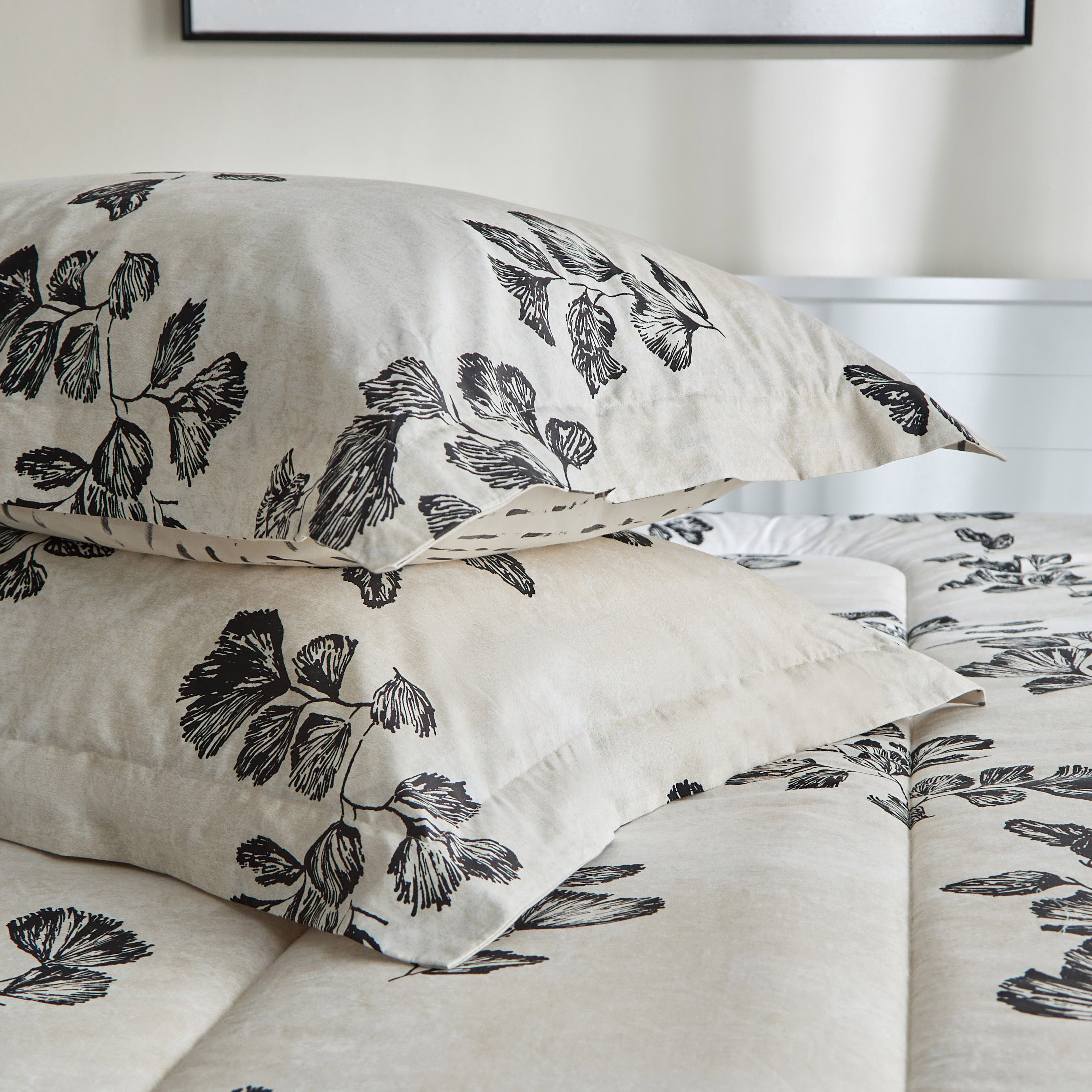 Luxot 3-Piece Monoleaf Printed Cotton Twin Comforter Set - 160x220 cm-hbxhomeware-hbxbedroom-image-7