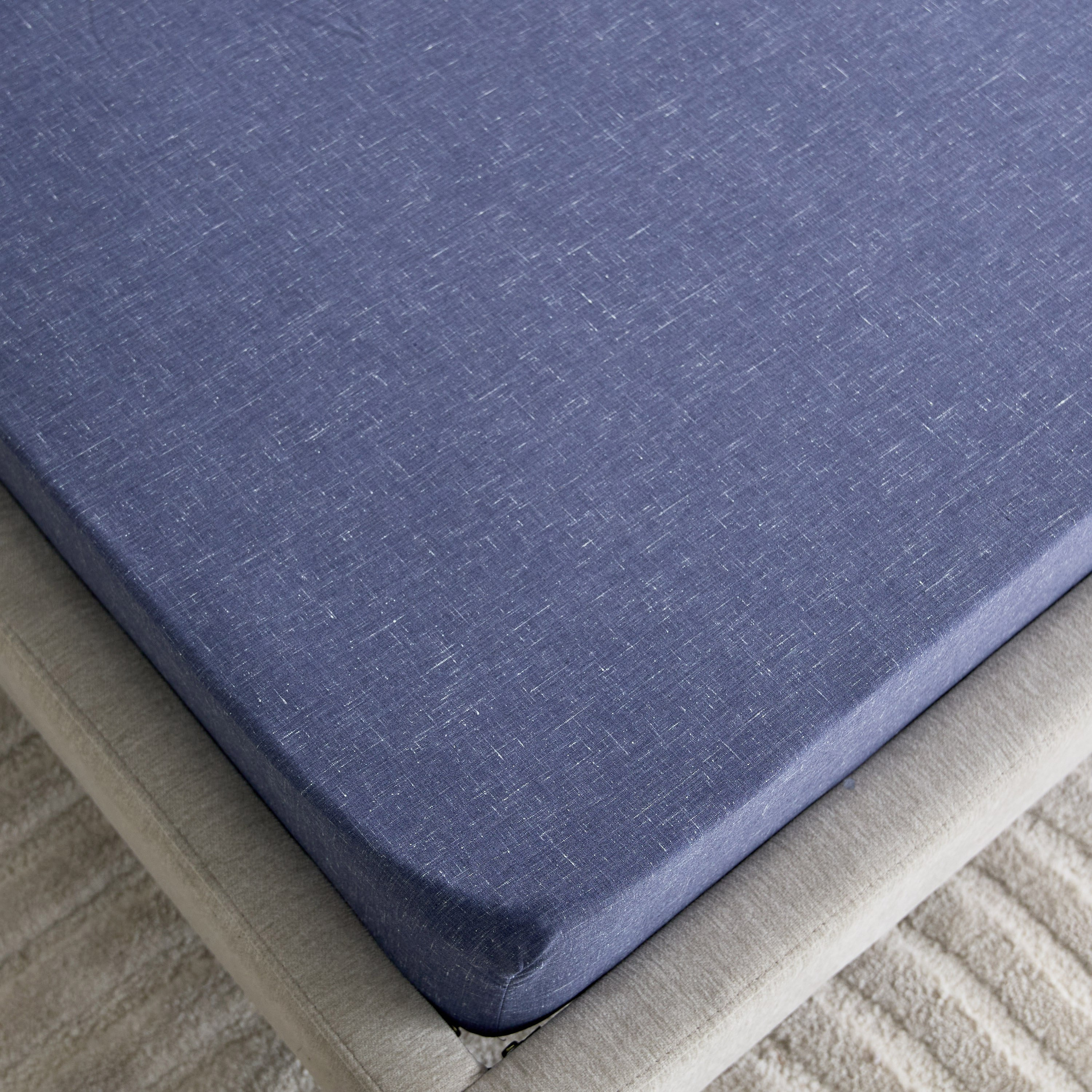 شرشف مطاطي توين قطن مزيج ثلاثي ميلانج أولي بطبعات من لافيش - 120x200+33 سم-hbxhomeware-hbxbedroom-image-4