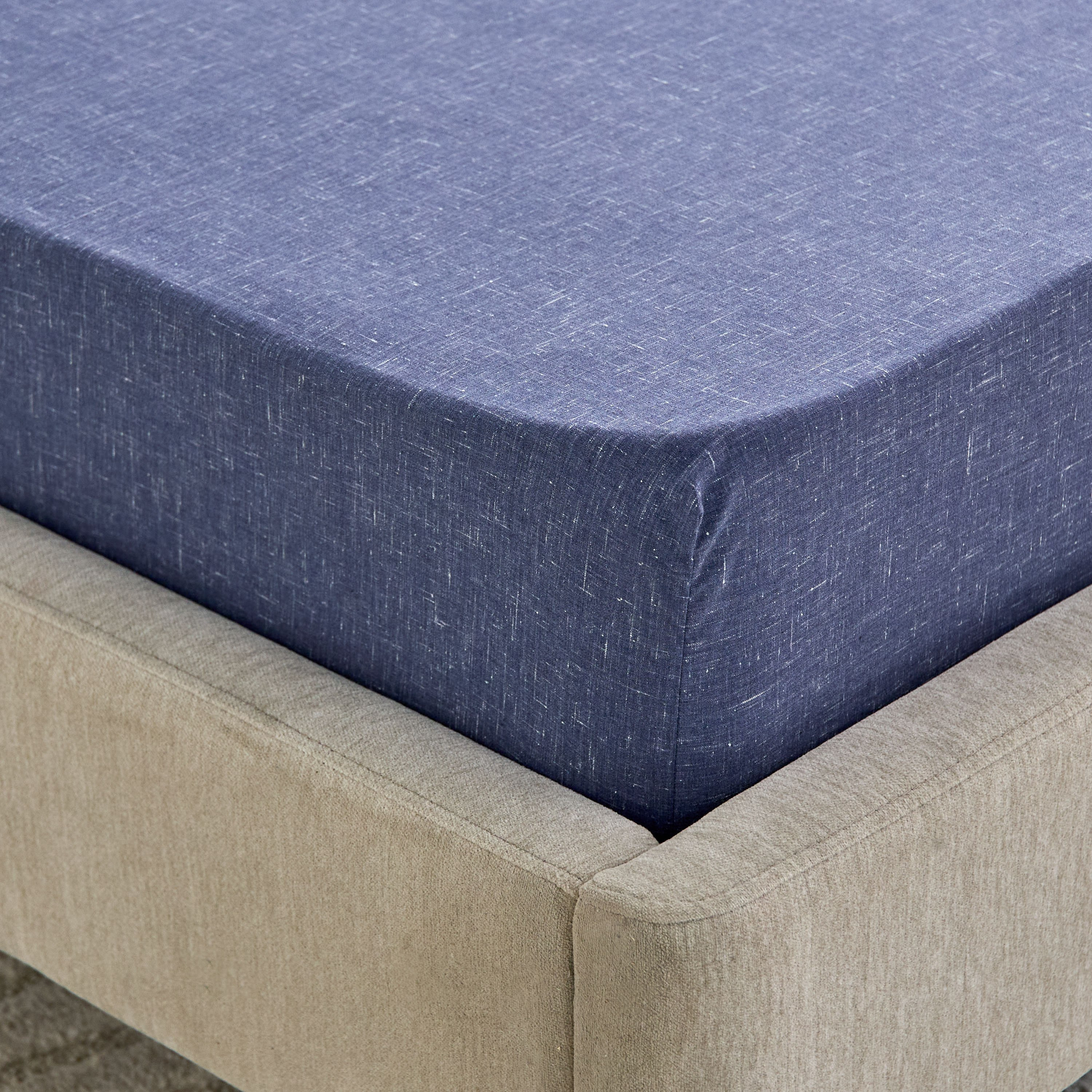شرشف مطاطي توين قطن مزيج ثلاثي ميلانج أولي بطبعات من لافيش - 120x200+33 سم-hbxhomeware-hbxbedroom-image-6