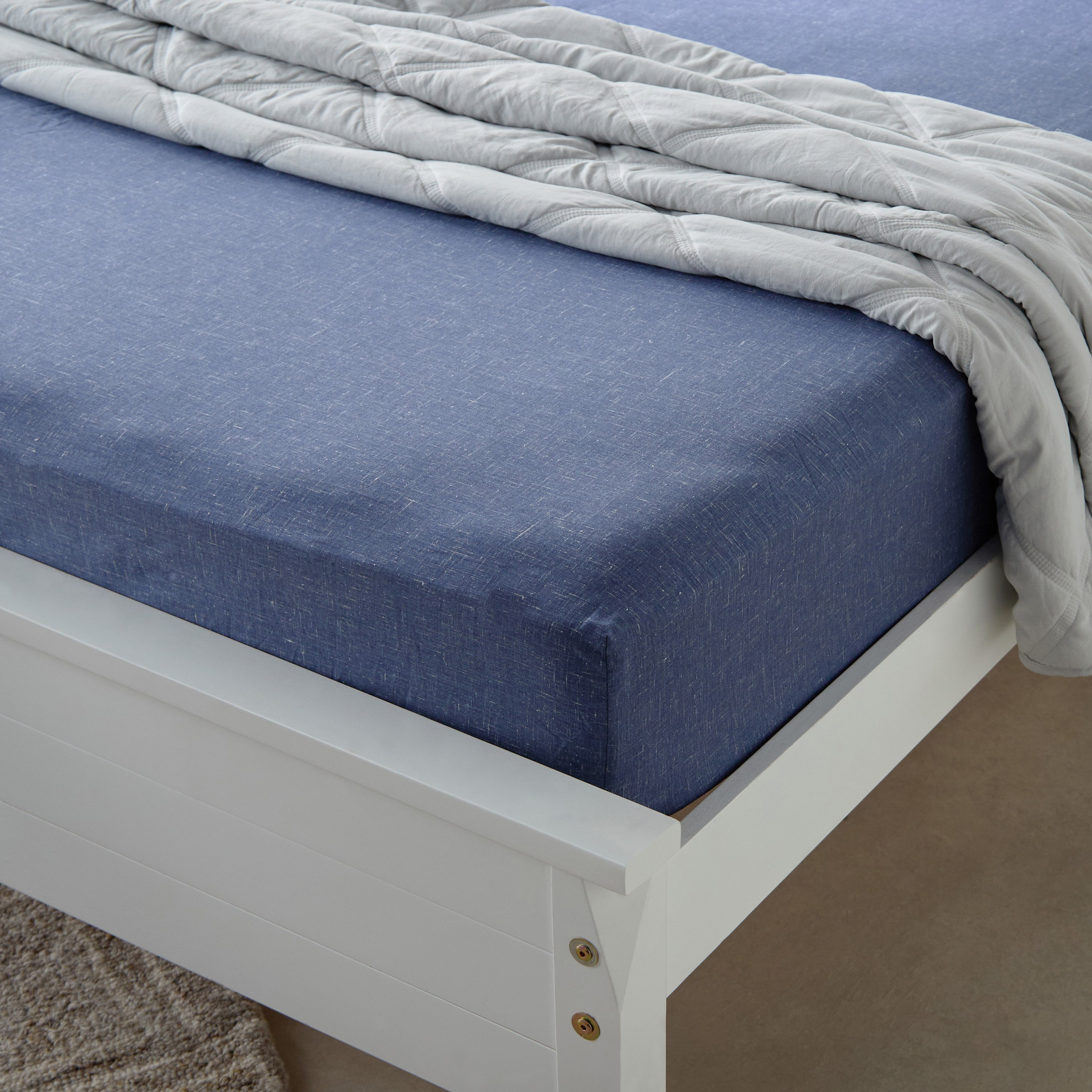 Lavish Triblend Melange Aouli Printed Cotton King Fitted Sheet - 180x200+33 cm-hbxhomeware-hbxbedroom-image-1