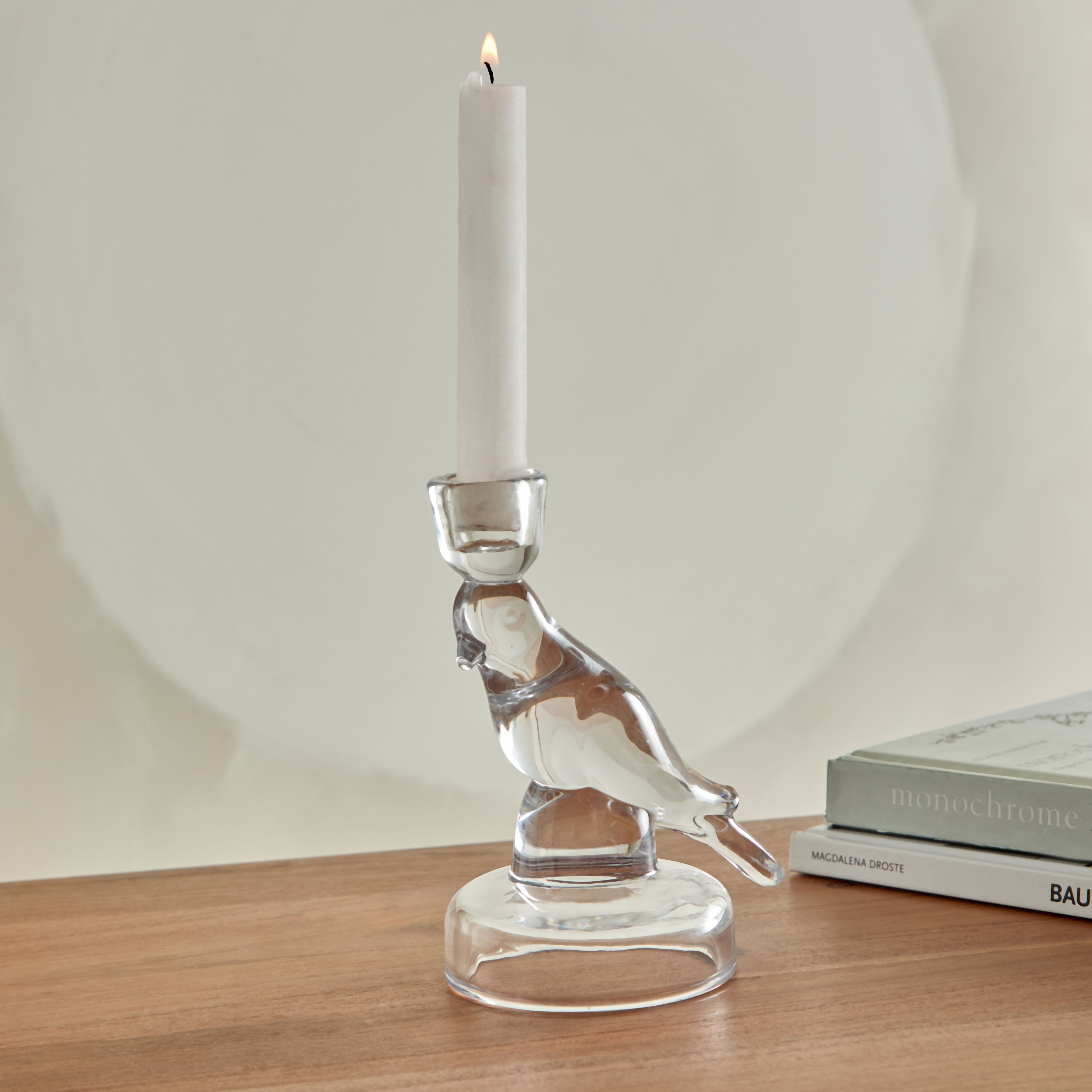 حامل شموع زجاجي على شكل طائر من فيجا - 13x9.5x16.5 سم-hbxlivingroom-decorandaccessories-candleholders-image-1