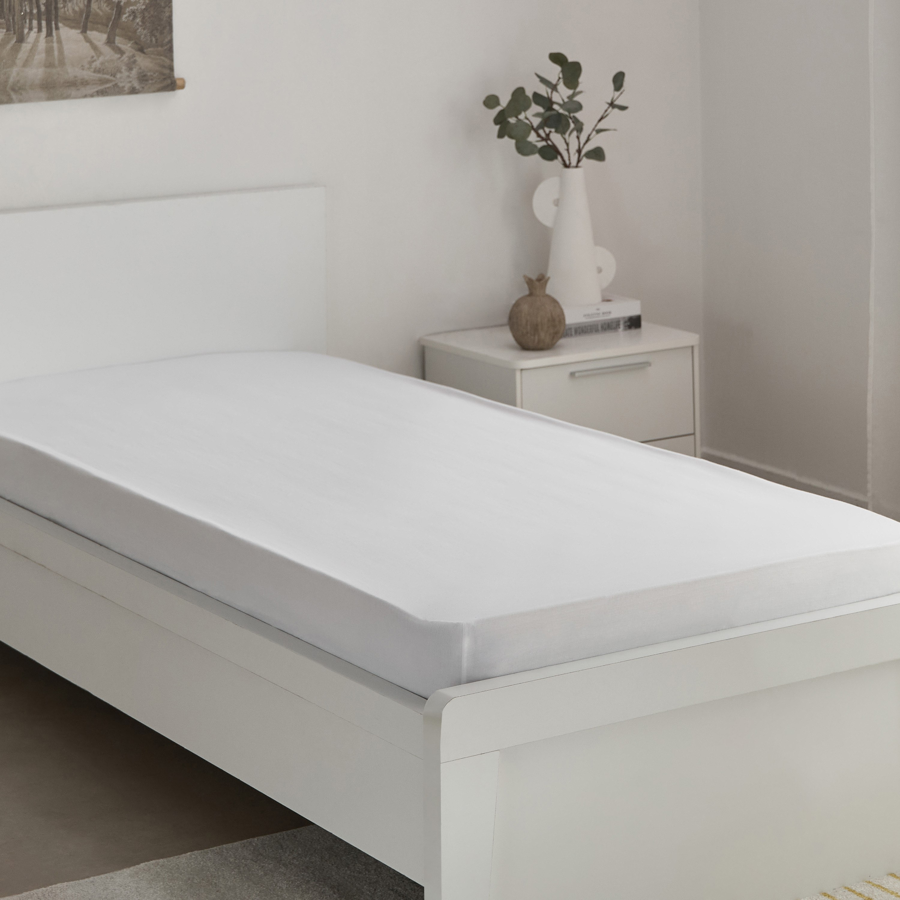 Essential Cotton Single Fitted Sheet - 90x200+36 cm-hbxhomeware-hbxbedroom-image-2