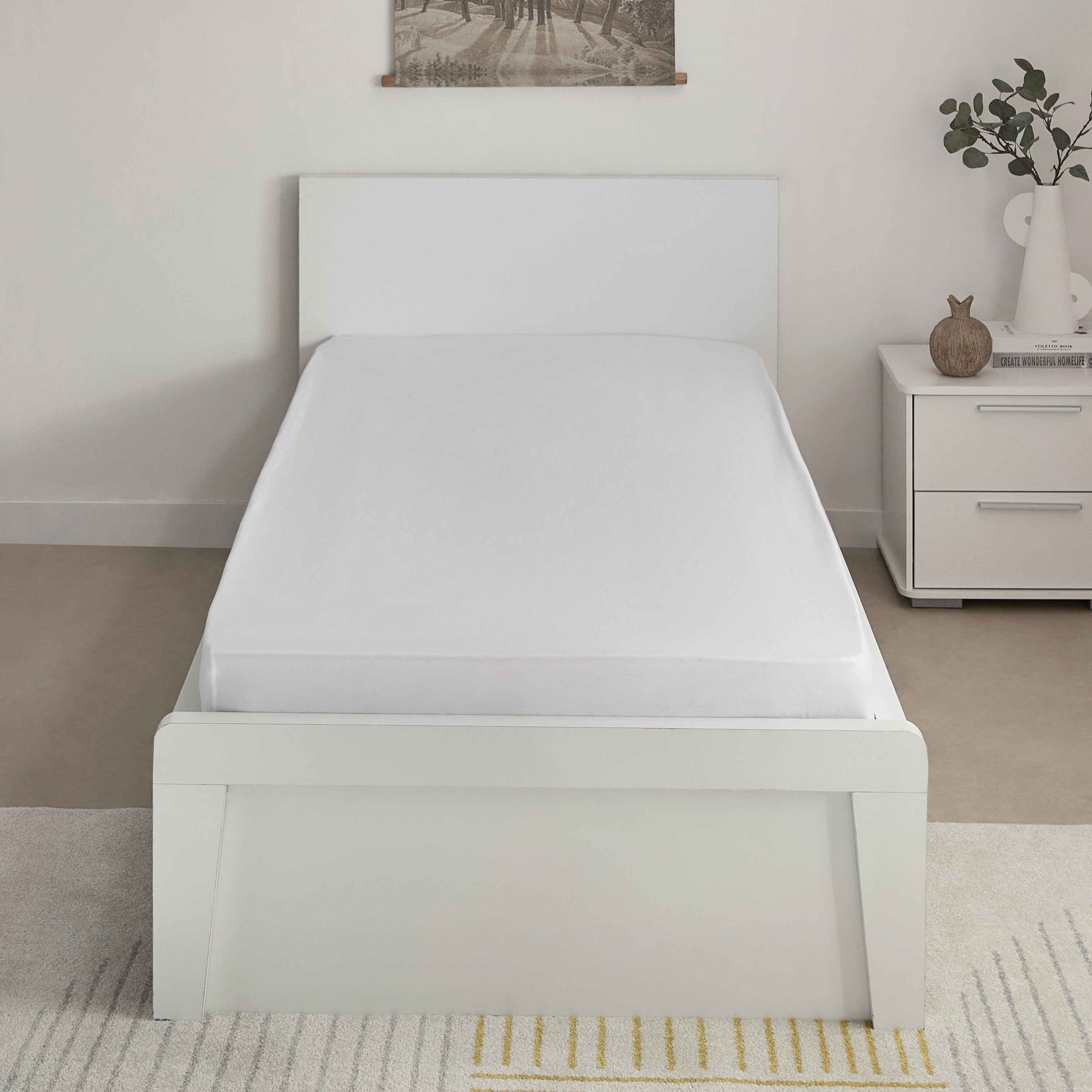 Essential Cotton Single Fitted Sheet - 90x200+36 cm-hbxhomeware-hbxbedroom-image-3