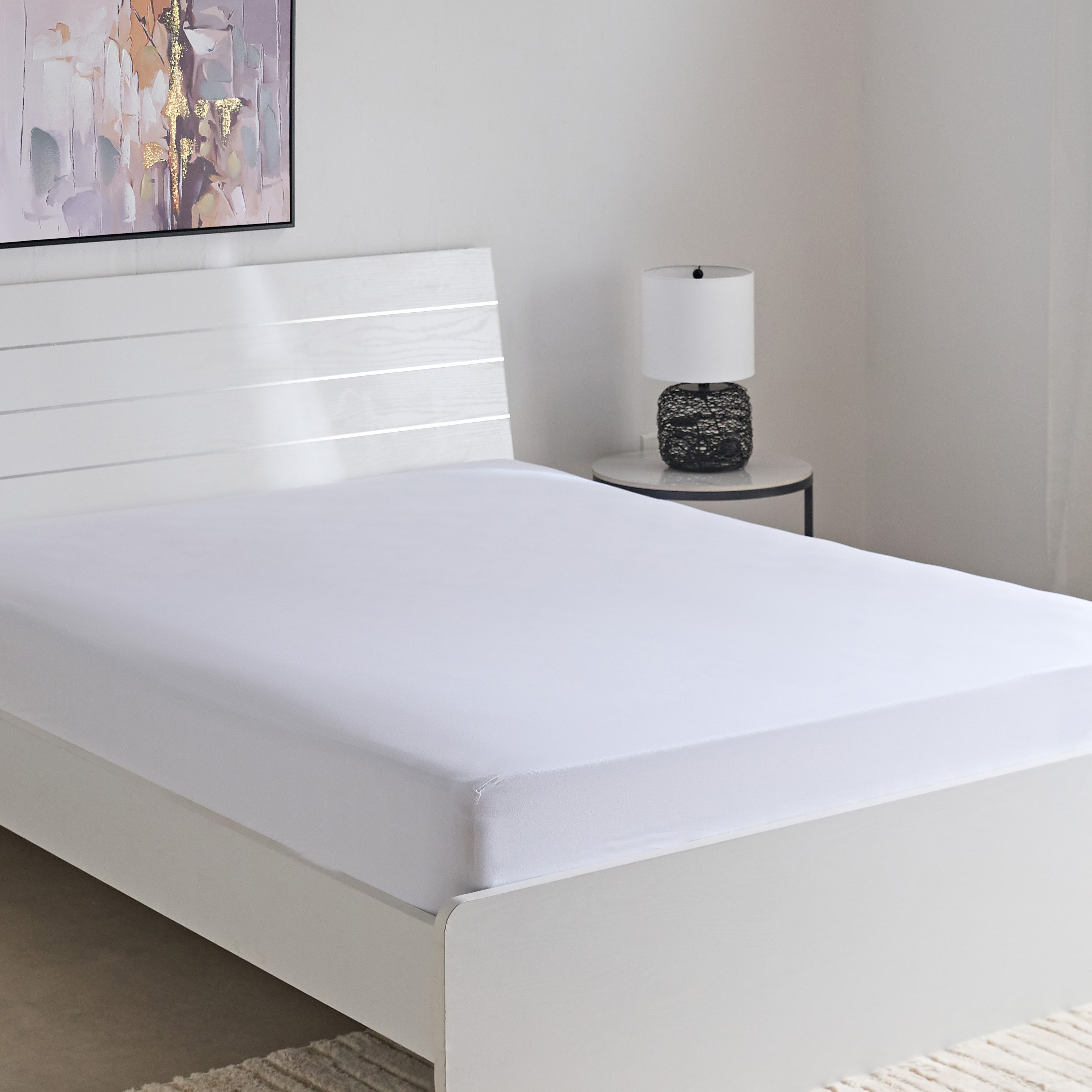 شرشف مطّاطي قطن كوين من إسينشال - 150x200+36 سم-hbxhomeware-hbxbedroom-image-2