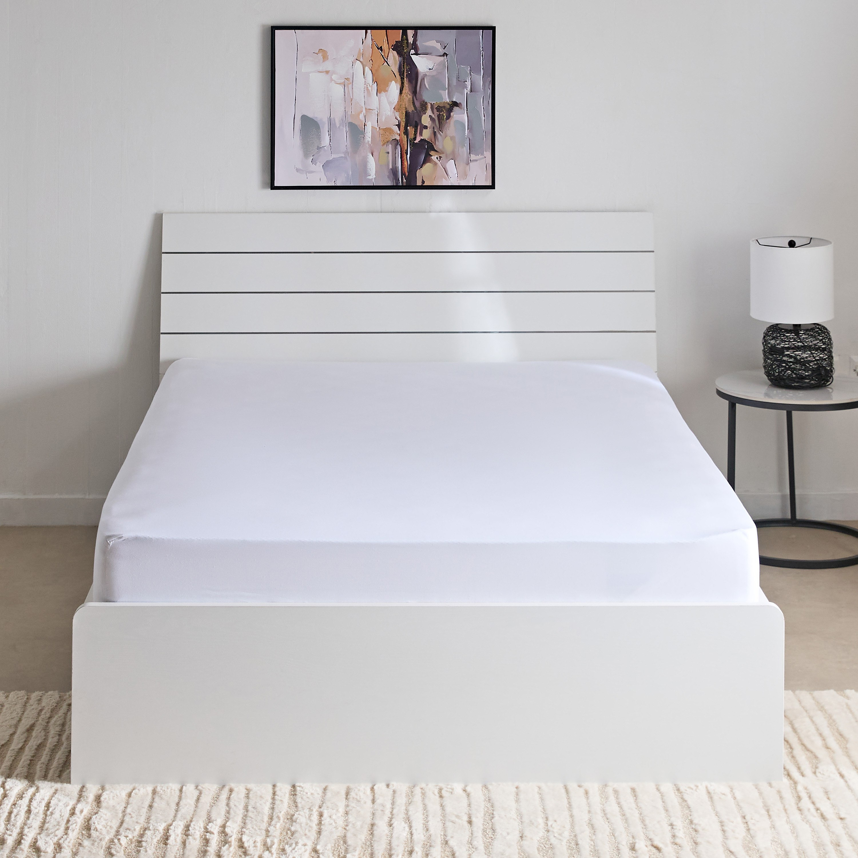 شرشف مطّاطي قطن كوين من إسينشال - 150x200+36 سم-hbxhomeware-hbxbedroom-image-3