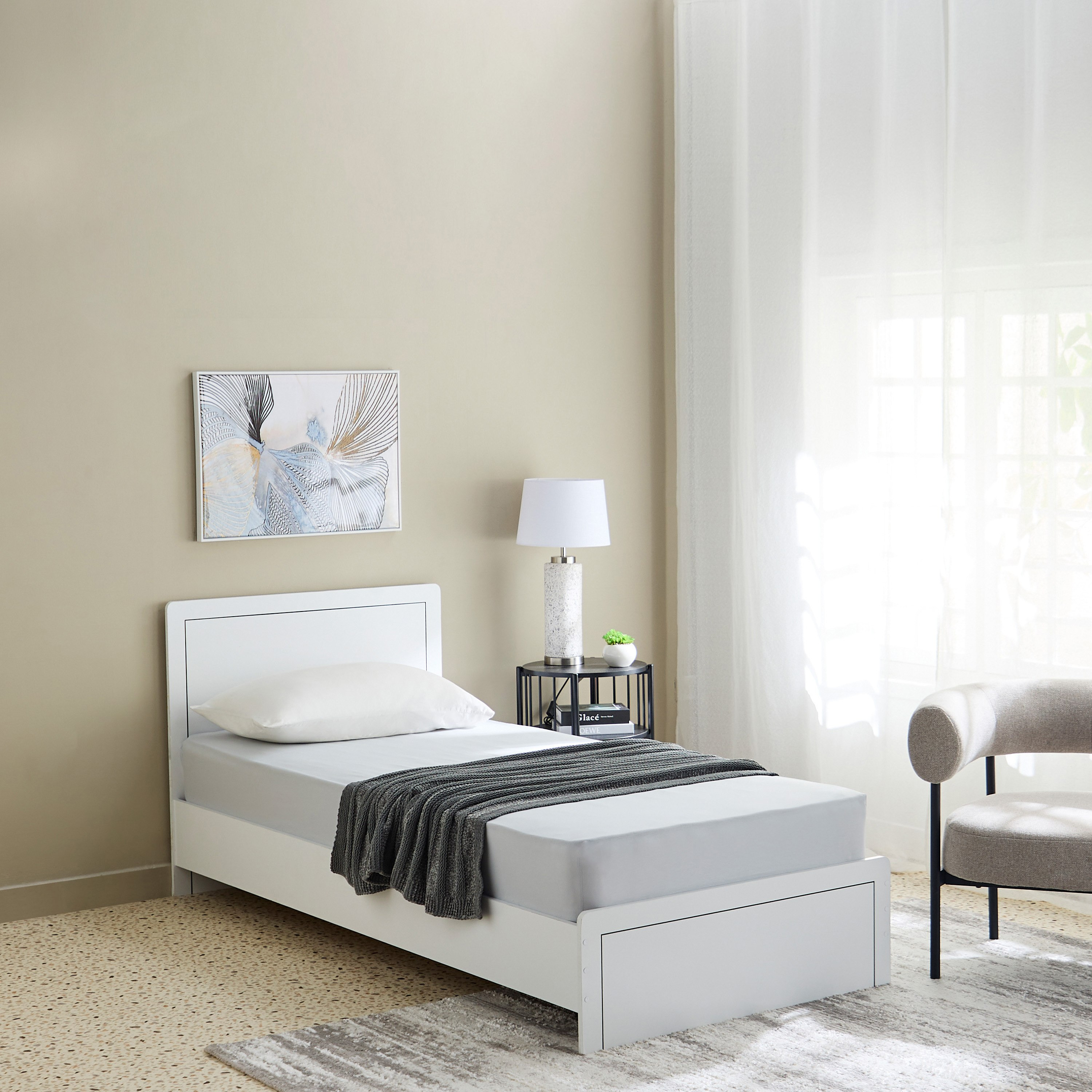 Essential Cotton Single Fitted Sheet - 90x200+36 cm-hbxhomeware-hbxbedroom-image-7