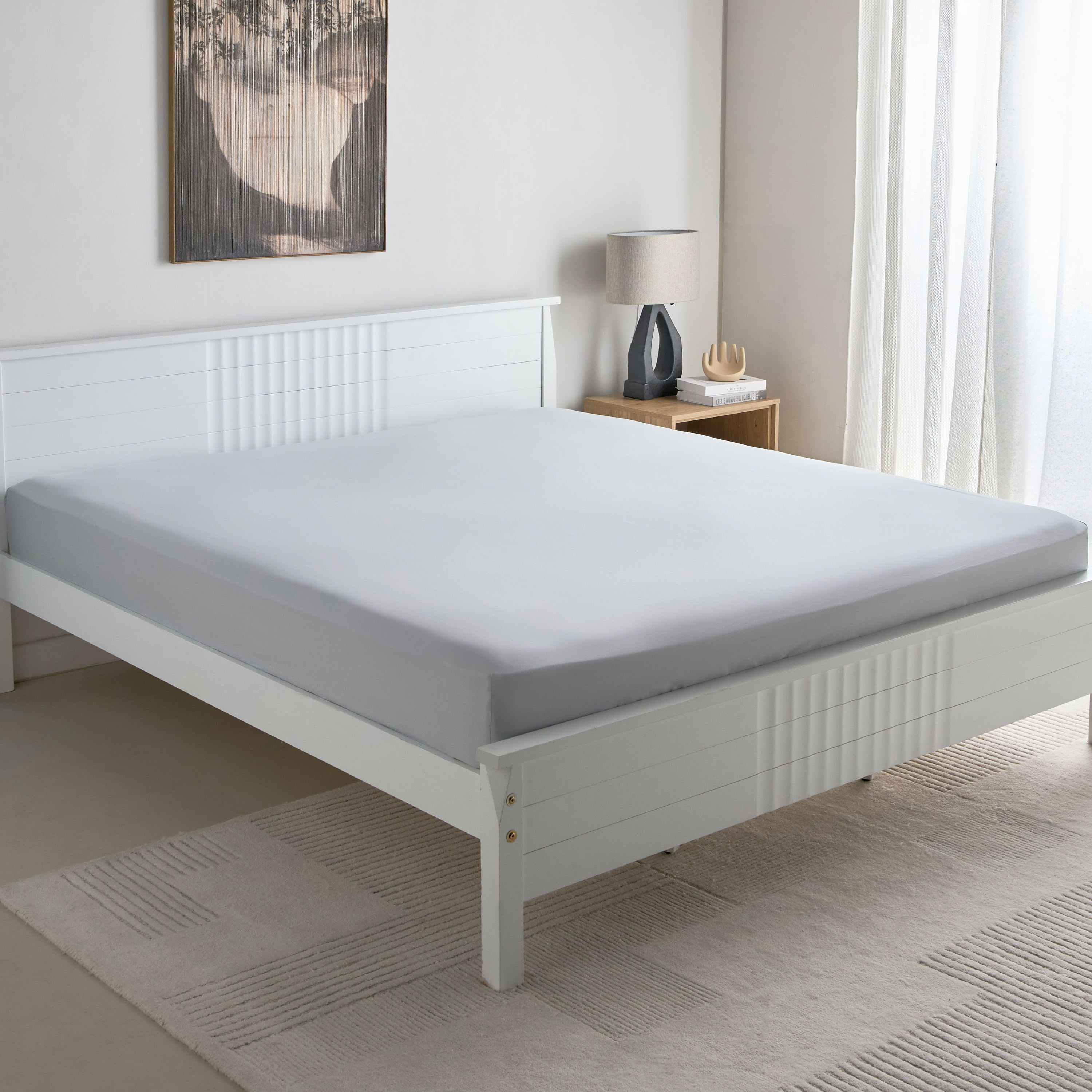 Essential King Cotton Fitted Sheet - 180x200+36 cm-hbxhomeware-hbxbedroom-image-2
