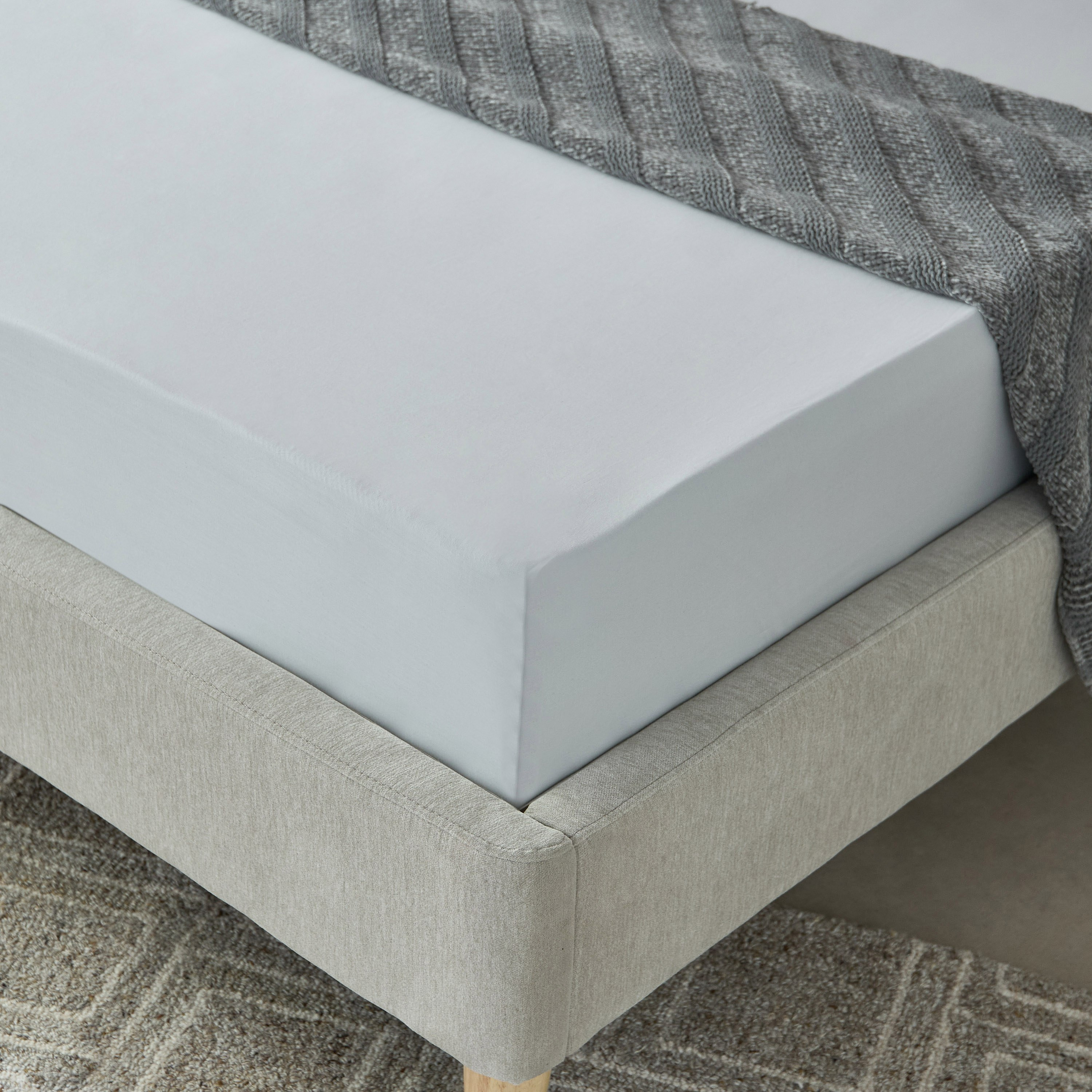 شرشف مسطح توين قطن من إسينشال - 170x260 سم-hbxhomeware-hbxbedroom-image-1