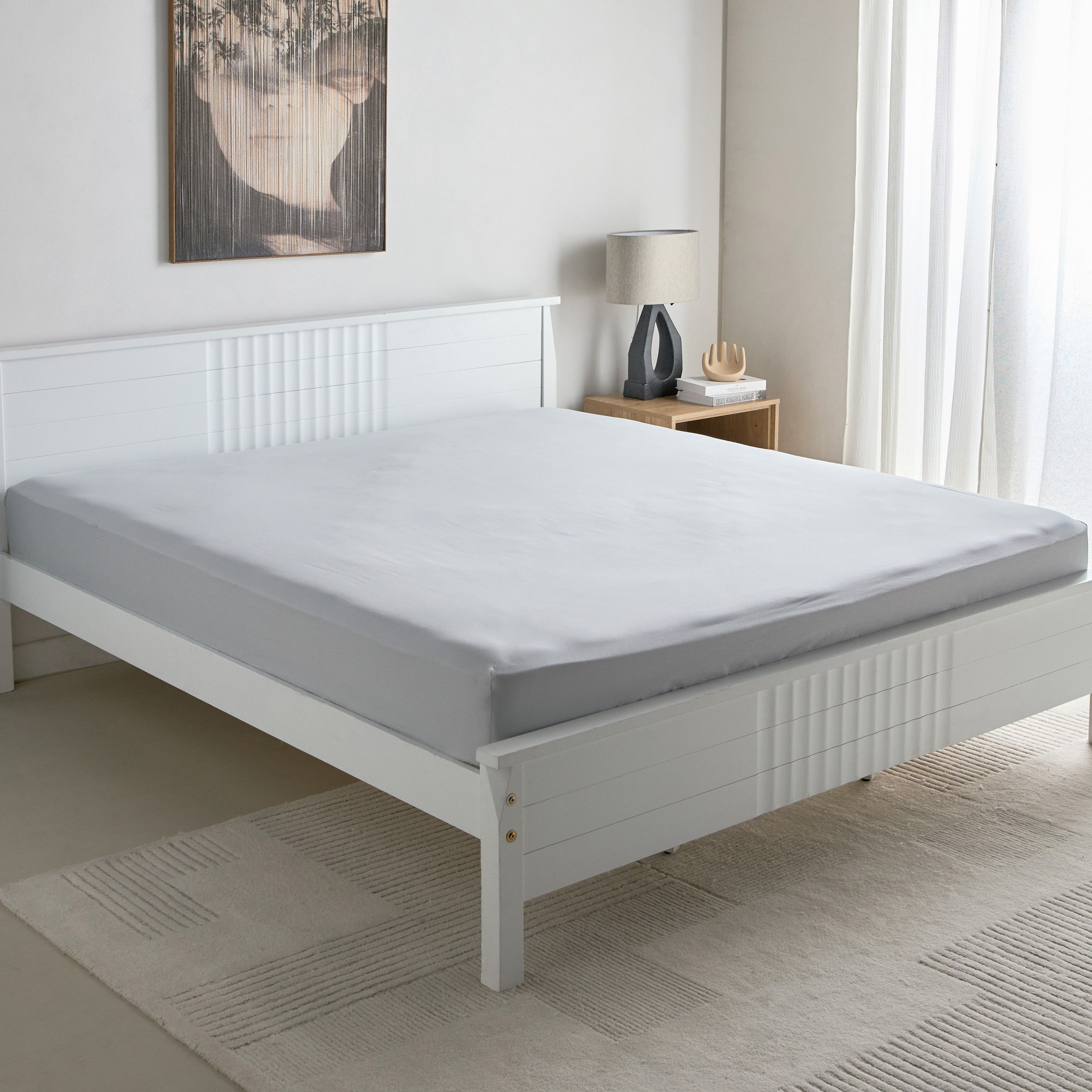 شرشف مسطح كينج قطن من إسنشيال - 240x260 سم-hbxhomeware-hbxbedroom-image-2