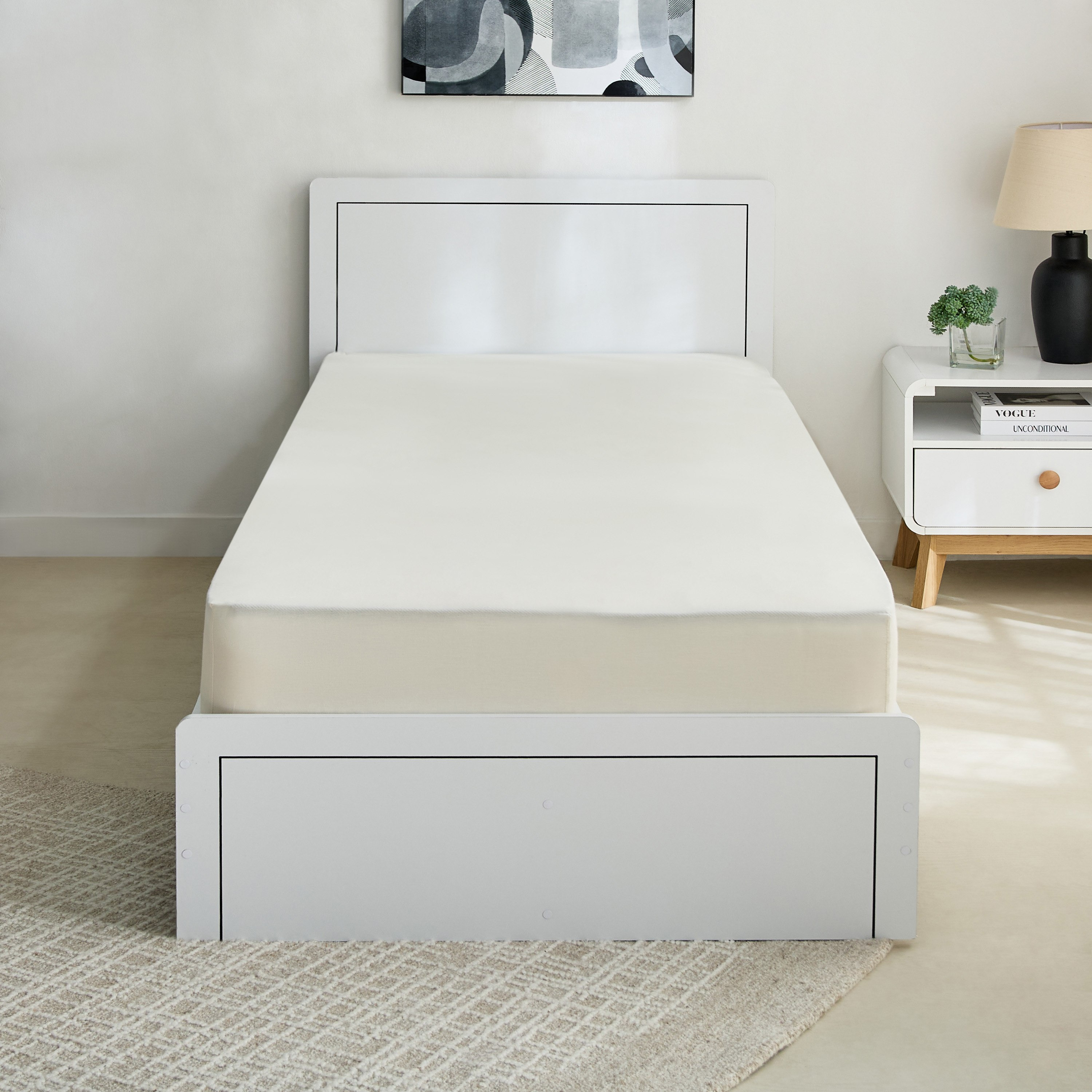 Essential Cotton Single Fitted Sheet - 90x200+36 cm-hbxhomeware-hbxbedroom-image-3