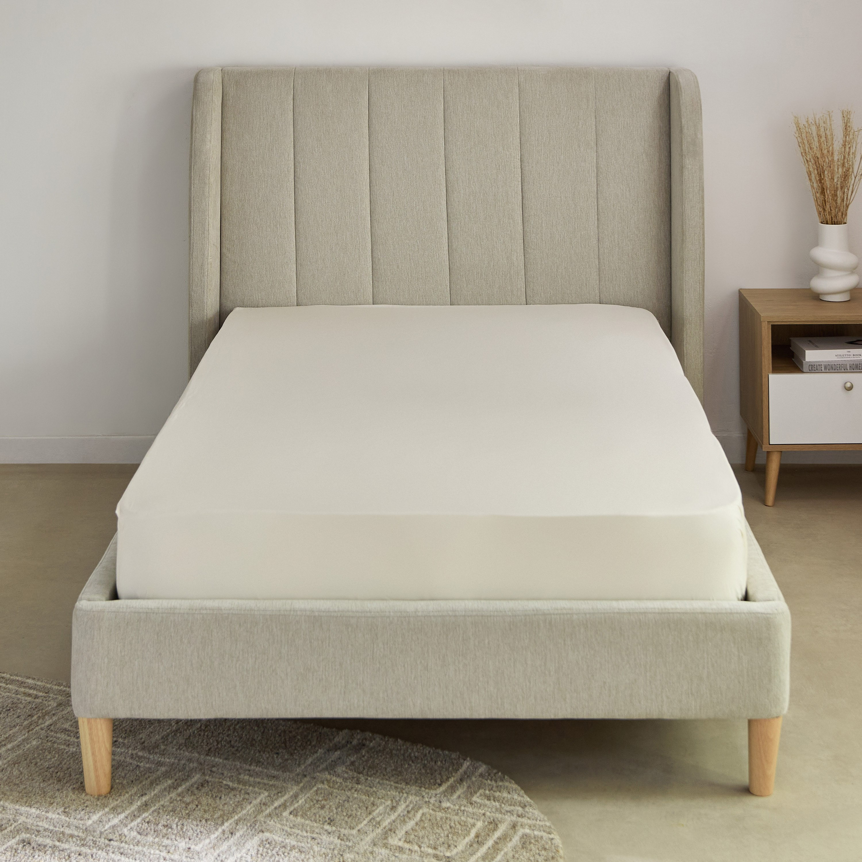 شرشف مطّاطي توين قطن من إسنشيال - 120x200+36 سم-hbxhomeware-hbxbedroom-image-3