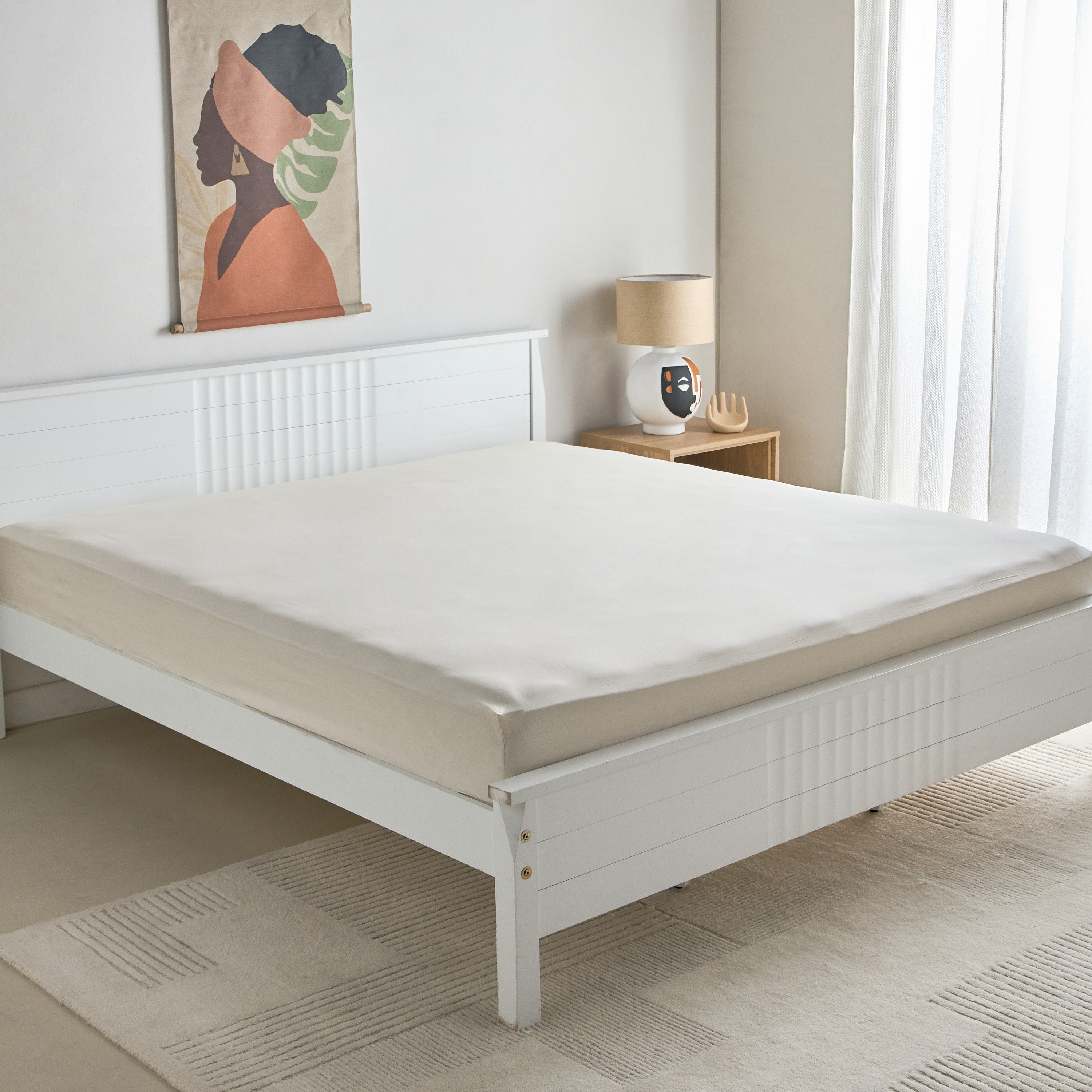 Essential King Cotton Fitted Sheet - 180x200+36 cm-hbxhomeware-hbxbedroom-image-2