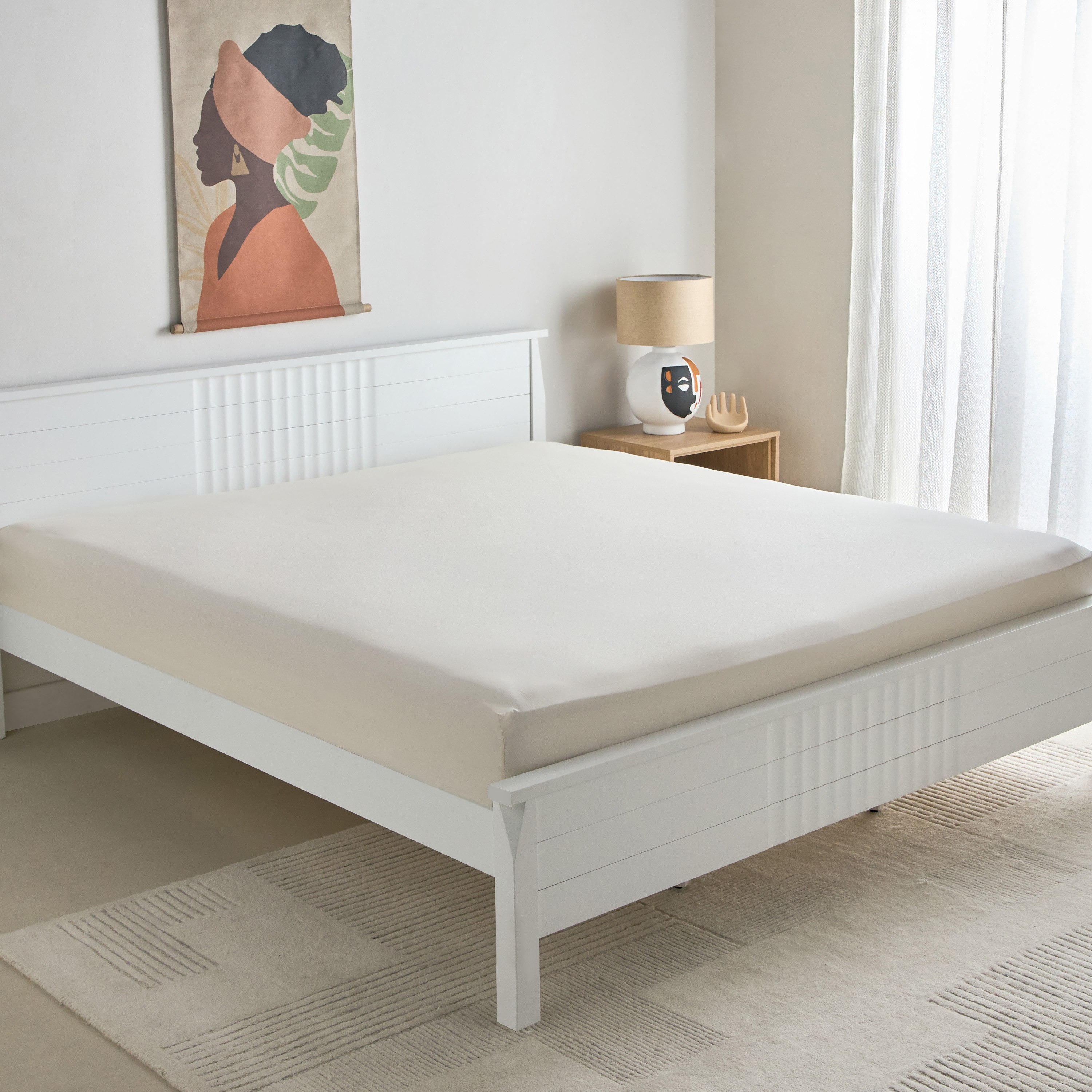 Essential Super King Cotton Fitted Sheet - 200x200+36 cm-hbxhomeware-bedding-fittedsheets-image-2