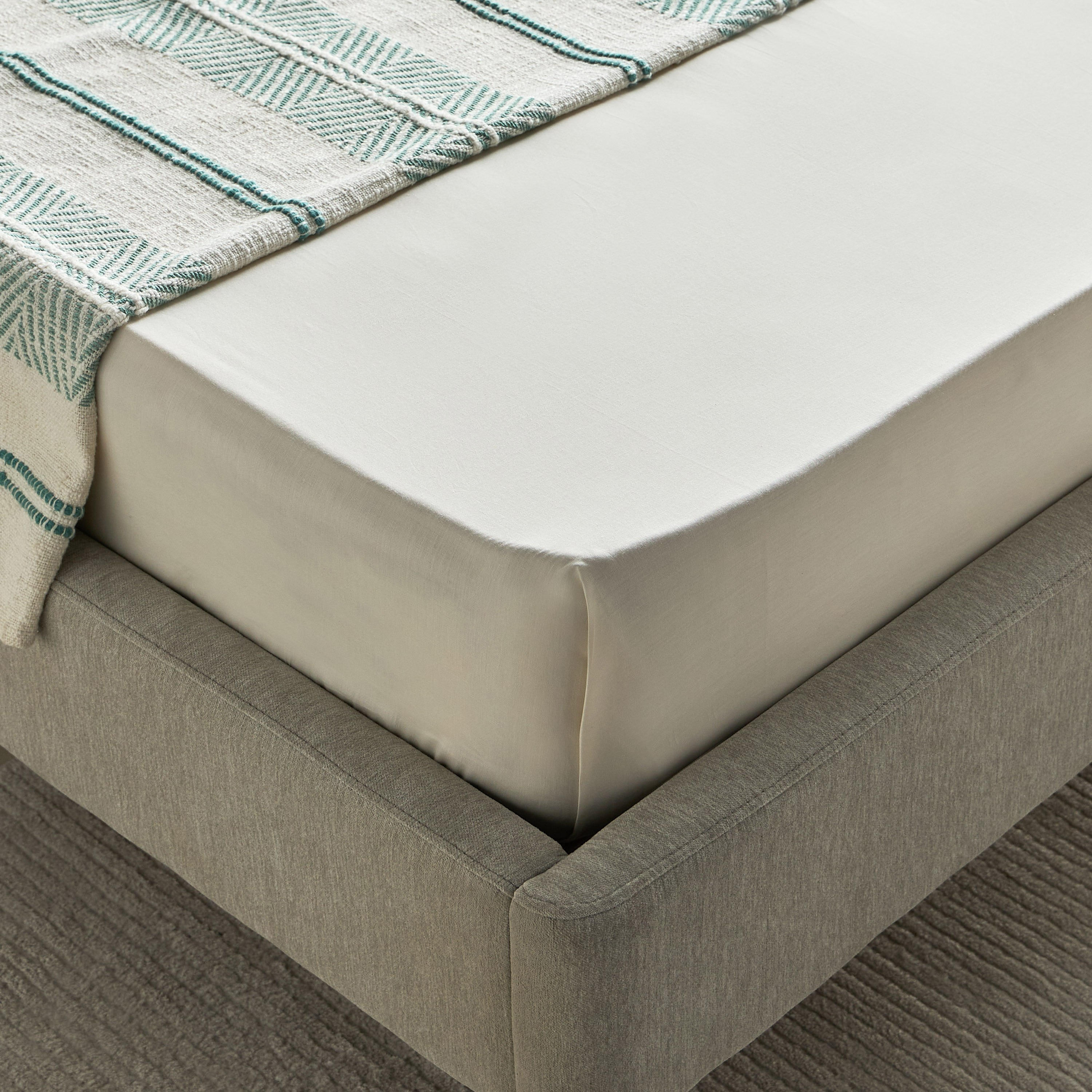 شرشف مسطح توين قطن من إسنشيال - 170x260 سم-hbxhomeware-hbxbedroom-image-1