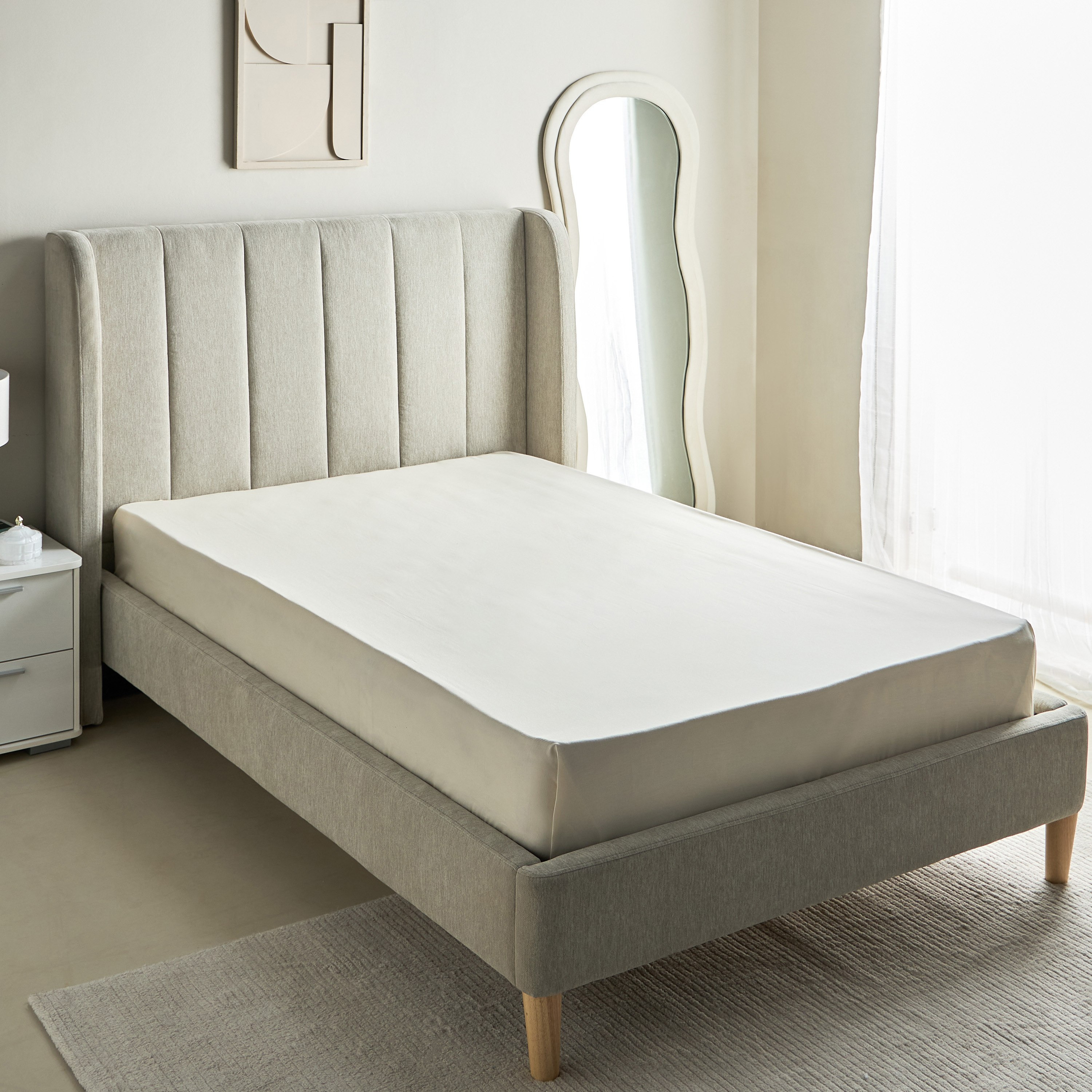 شرشف مسطح توين قطن من إسنشيال - 170x260 سم-hbxhomeware-hbxbedroom-image-2