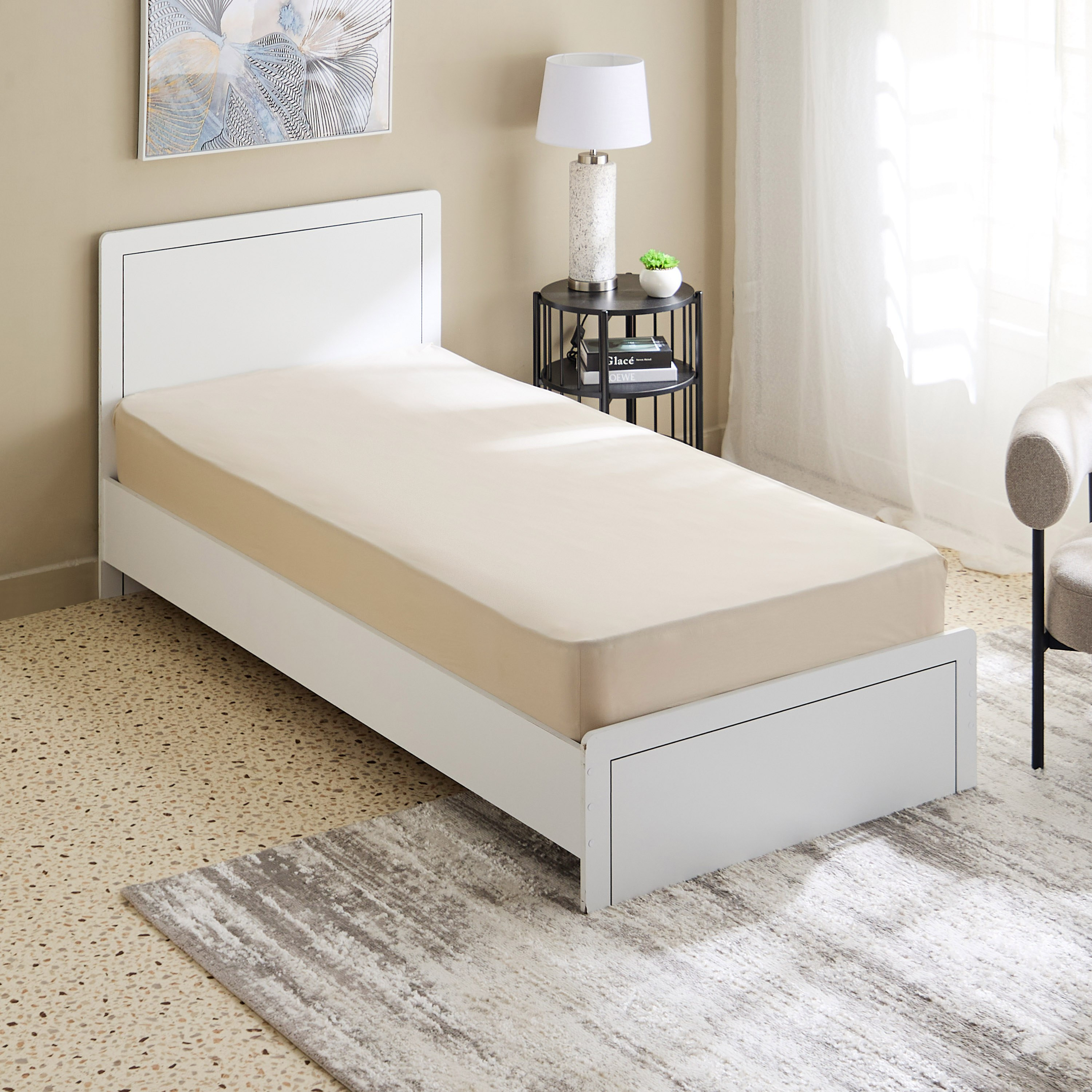 Essential Cotton Single Fitted Sheet - 90x200+36 cm-hbxhomeware-hbxbedroom-image-2
