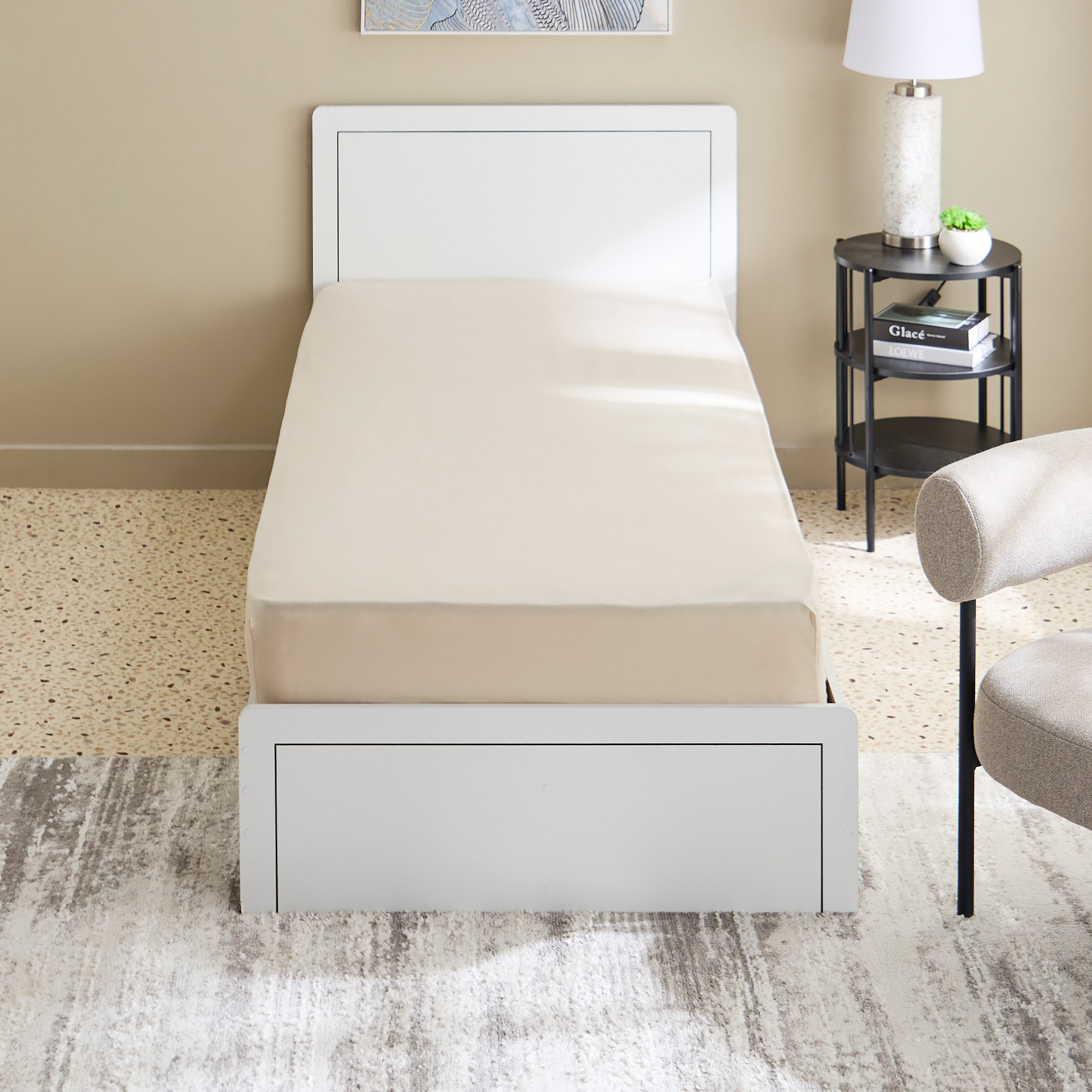 Essential Cotton Single Fitted Sheet - 90x200+36 cm-hbxhomeware-hbxbedroom-image-3