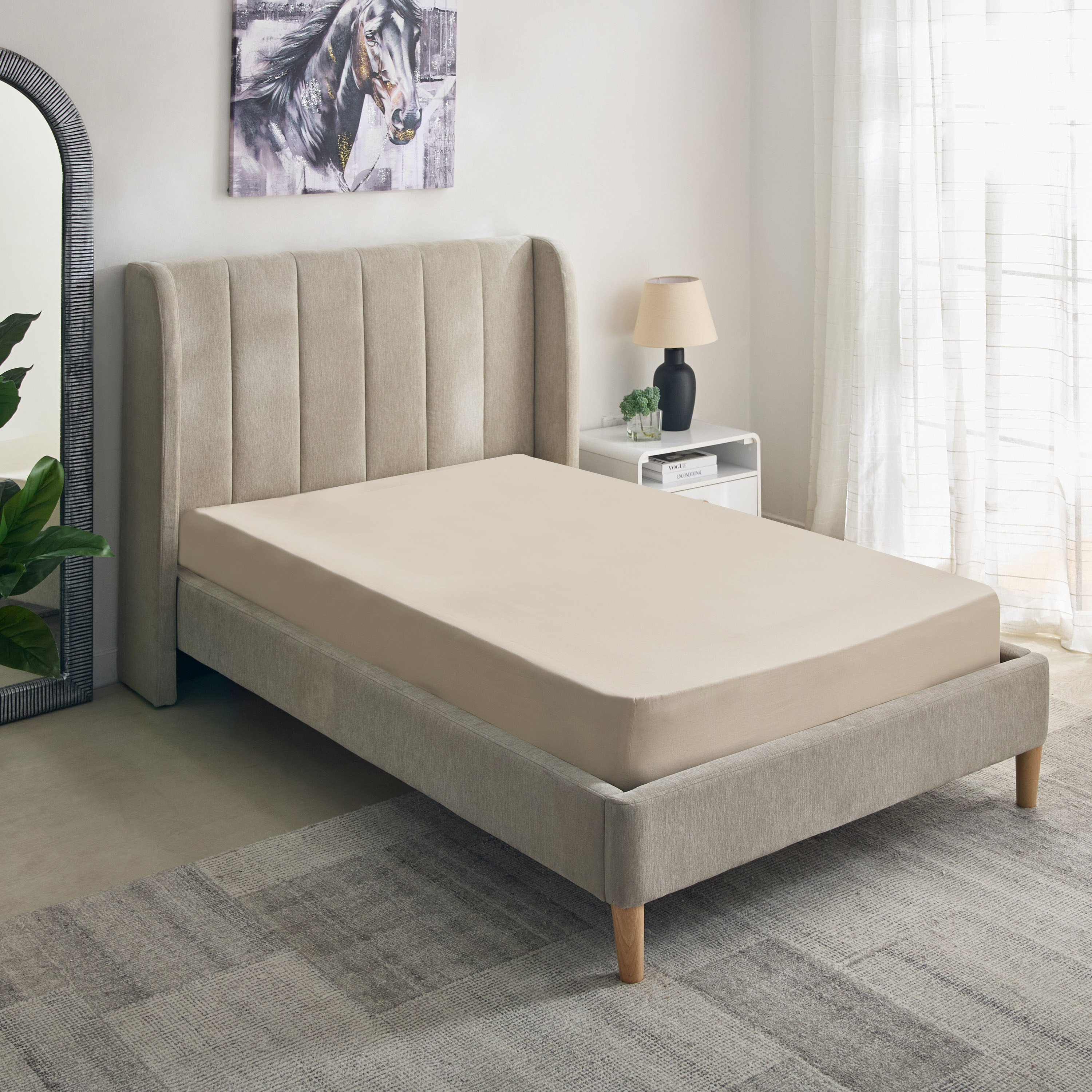 Essential Cotton Twin Fitted Sheet - 120x200+36 cm-hbxhomeware-hbxbedroom-image-2