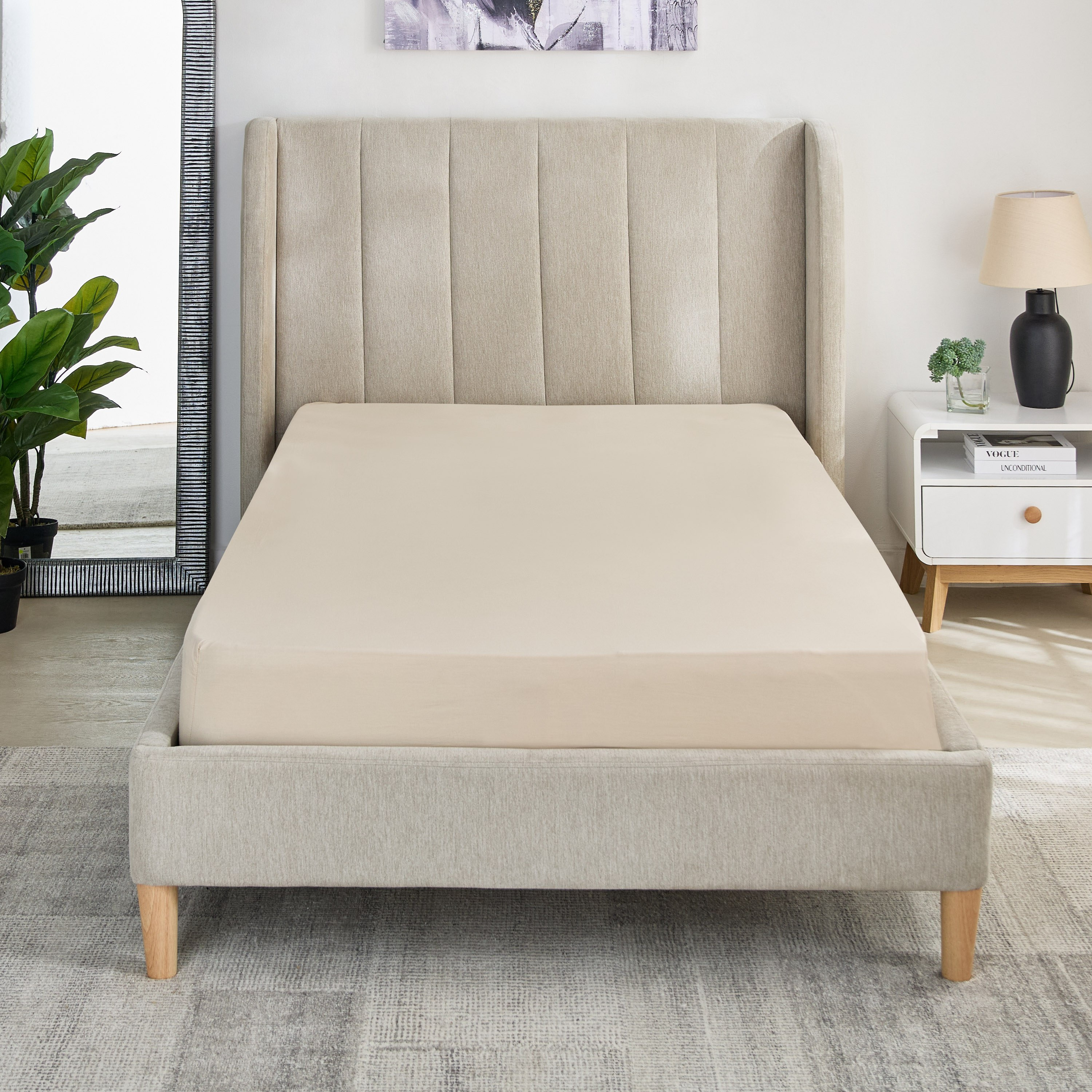 Essential Cotton Twin Fitted Sheet - 120x200+36 cm-hbxhomeware-hbxbedroom-image-3
