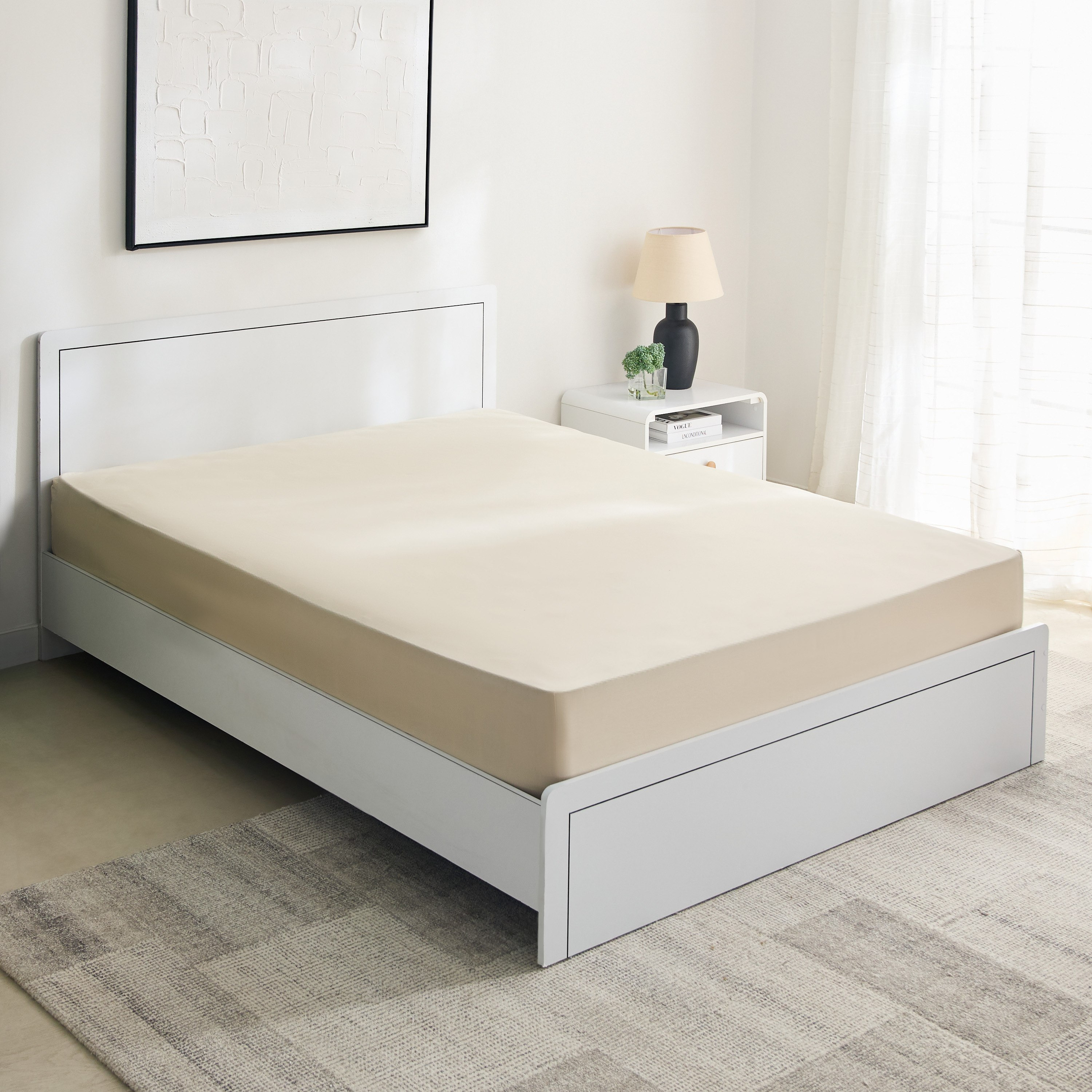 Essential Cotton Queen Fitted Sheet - 150x200+36 cm-hbxhomeware-bedding-fittedsheets-image-2