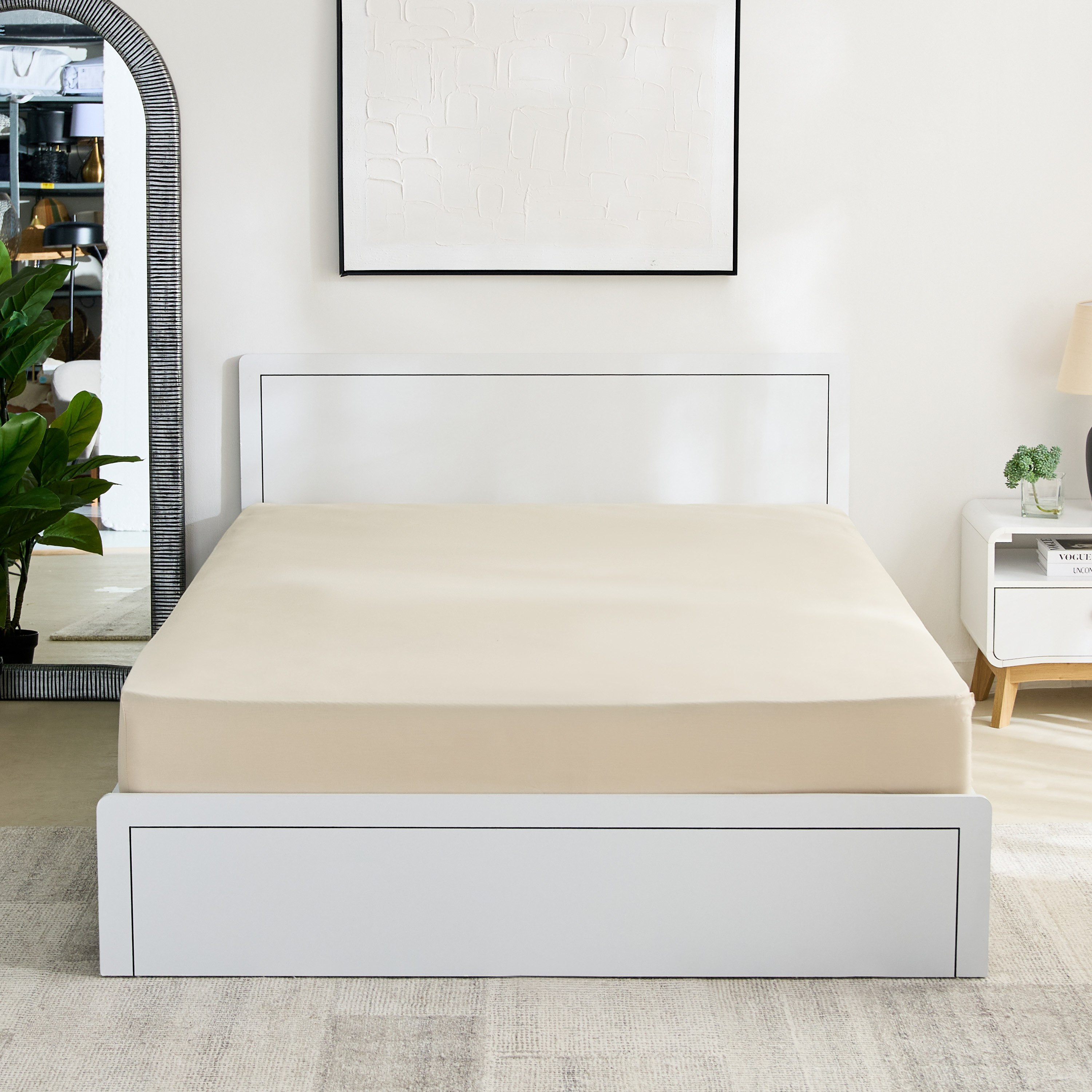 Essential Cotton Queen Fitted Sheet - 150x200+36 cm-hbxhomeware-bedding-fittedsheets-image-3