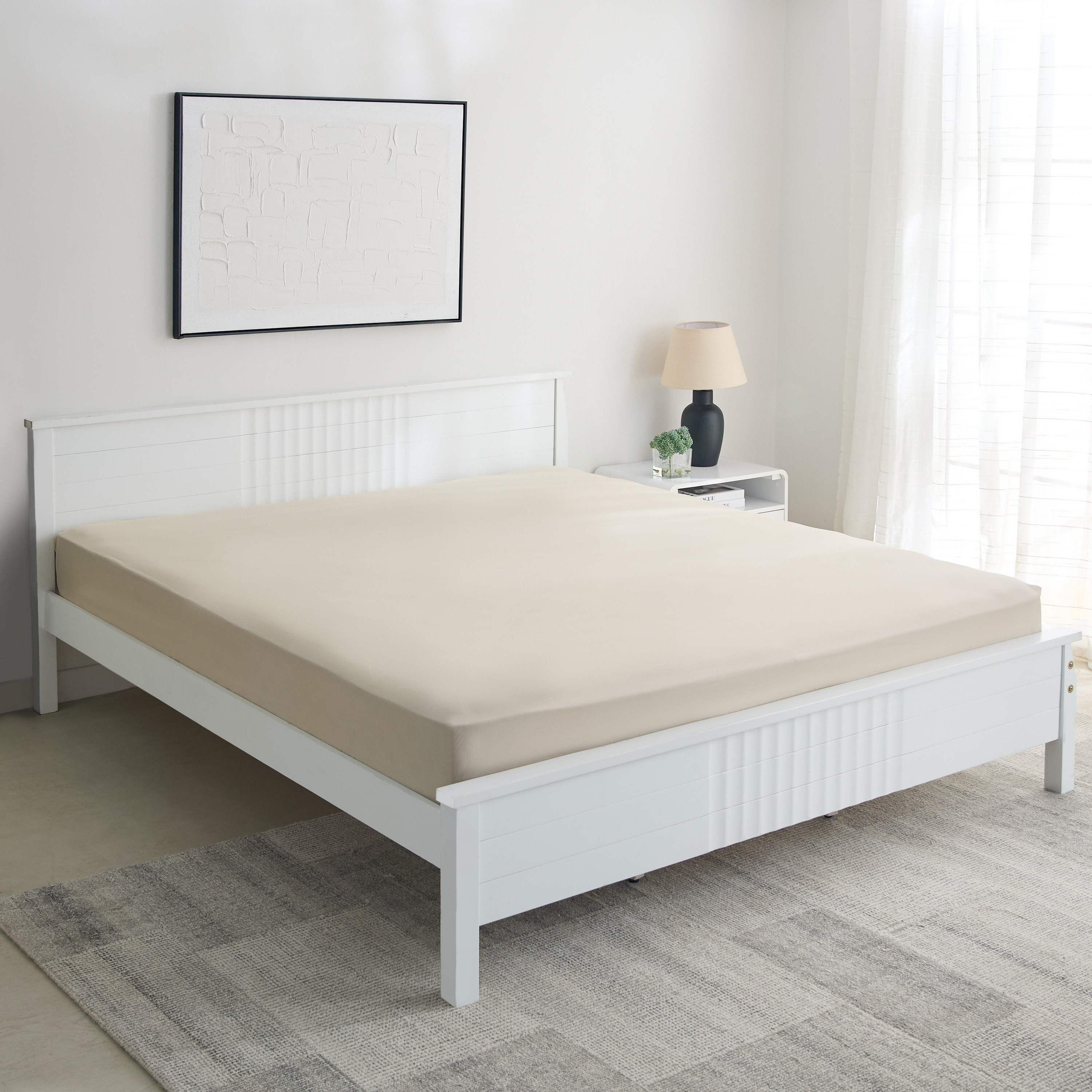 Essential Cotton King Fitted Sheet - 180x200+36 cm-hbxhomeware-hbxbedroom-image-2